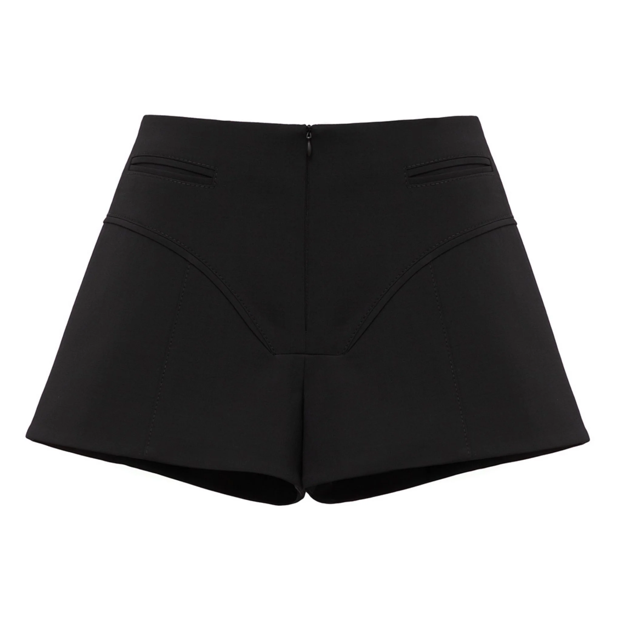 Black Wool Briefs Shorts - Image 8