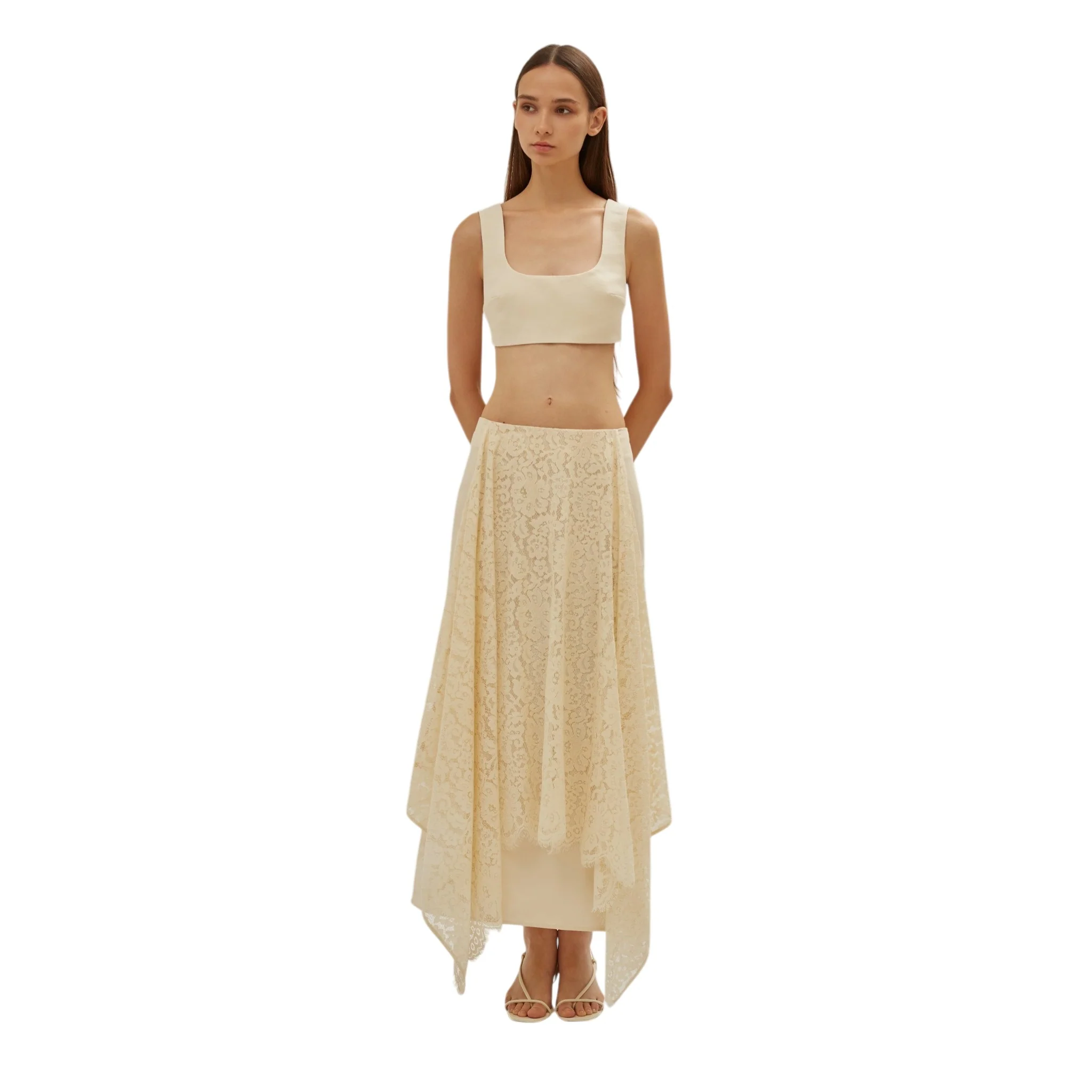 Ivory Buckle Crop Top - Image 2