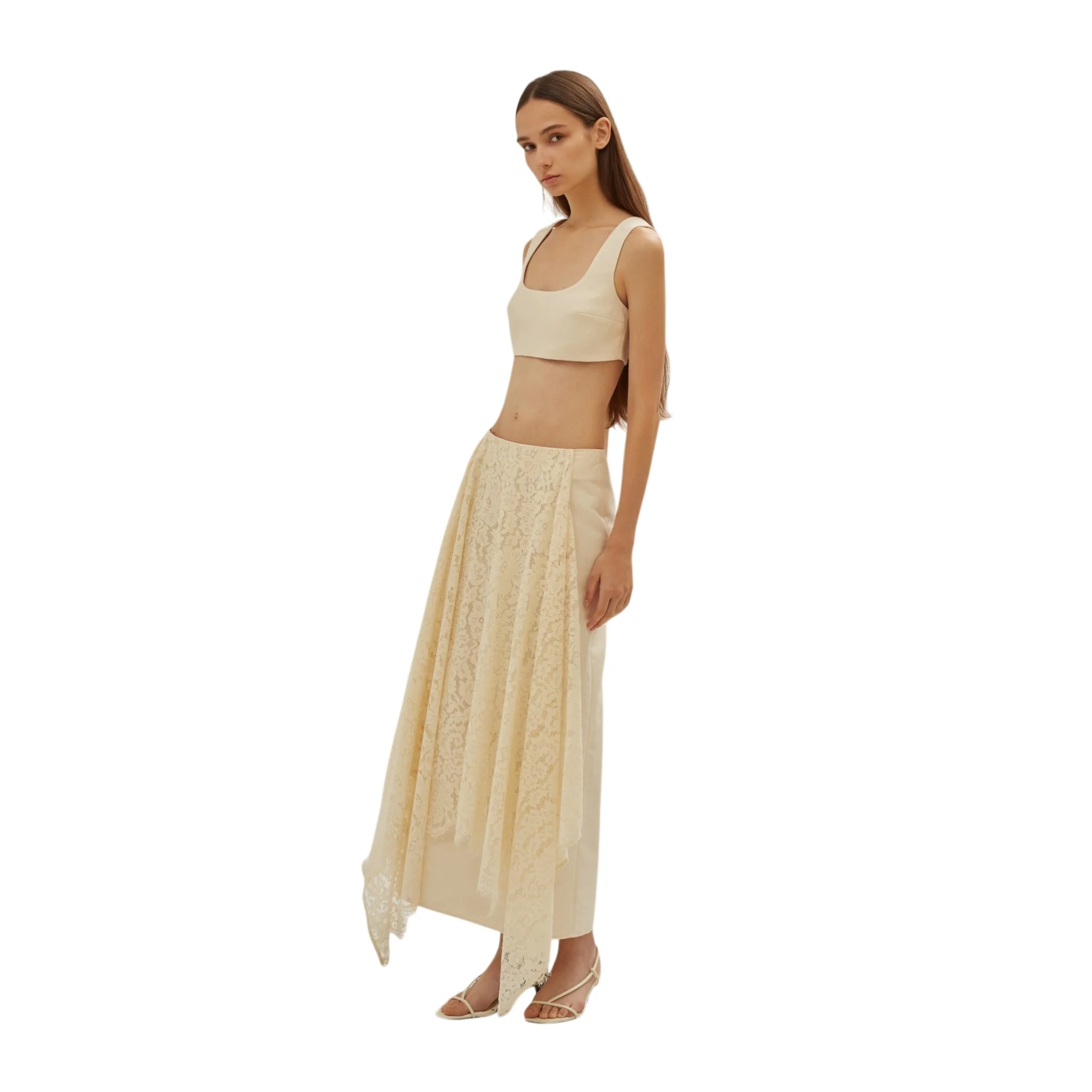 Ivory Buckle Crop Top - Image 3