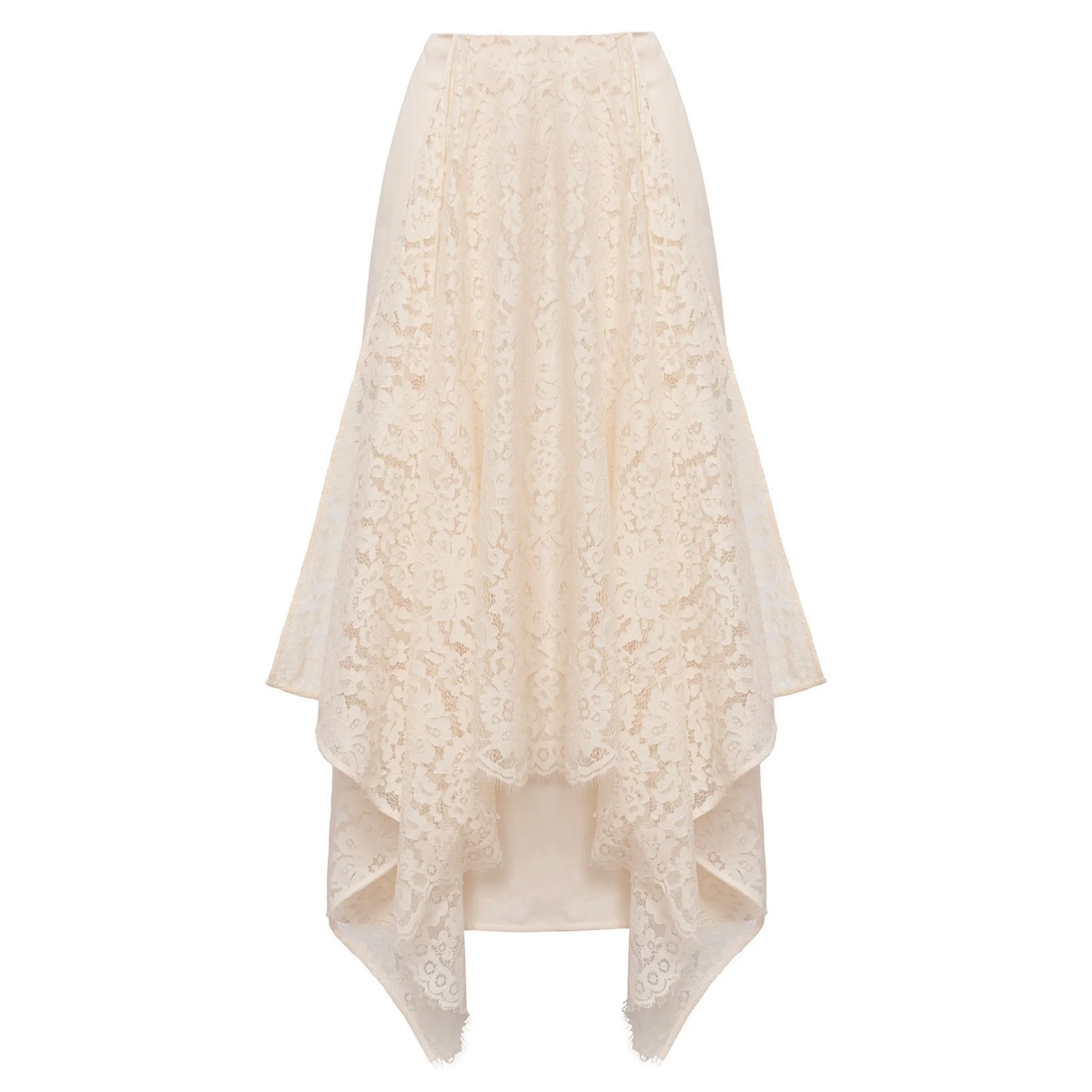 Ivory Lace Midi Skirt