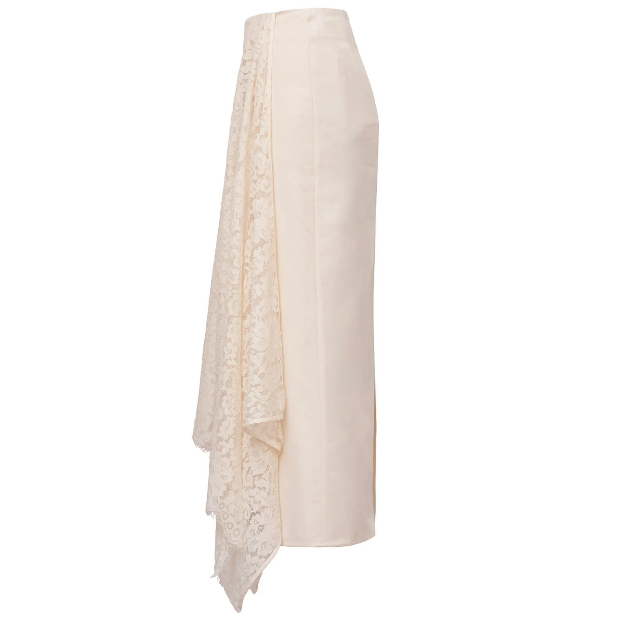 Ivory Lace Midi Skirt - Image 7