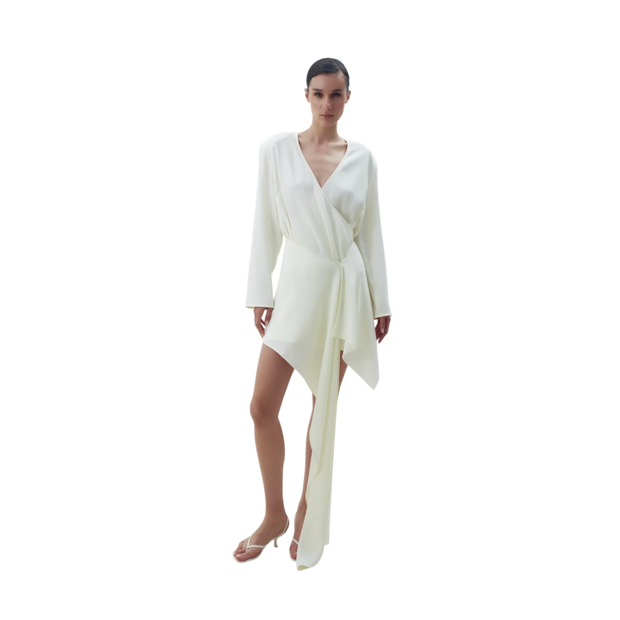 Milk Scarf Detailed Mini Dress - Image 3