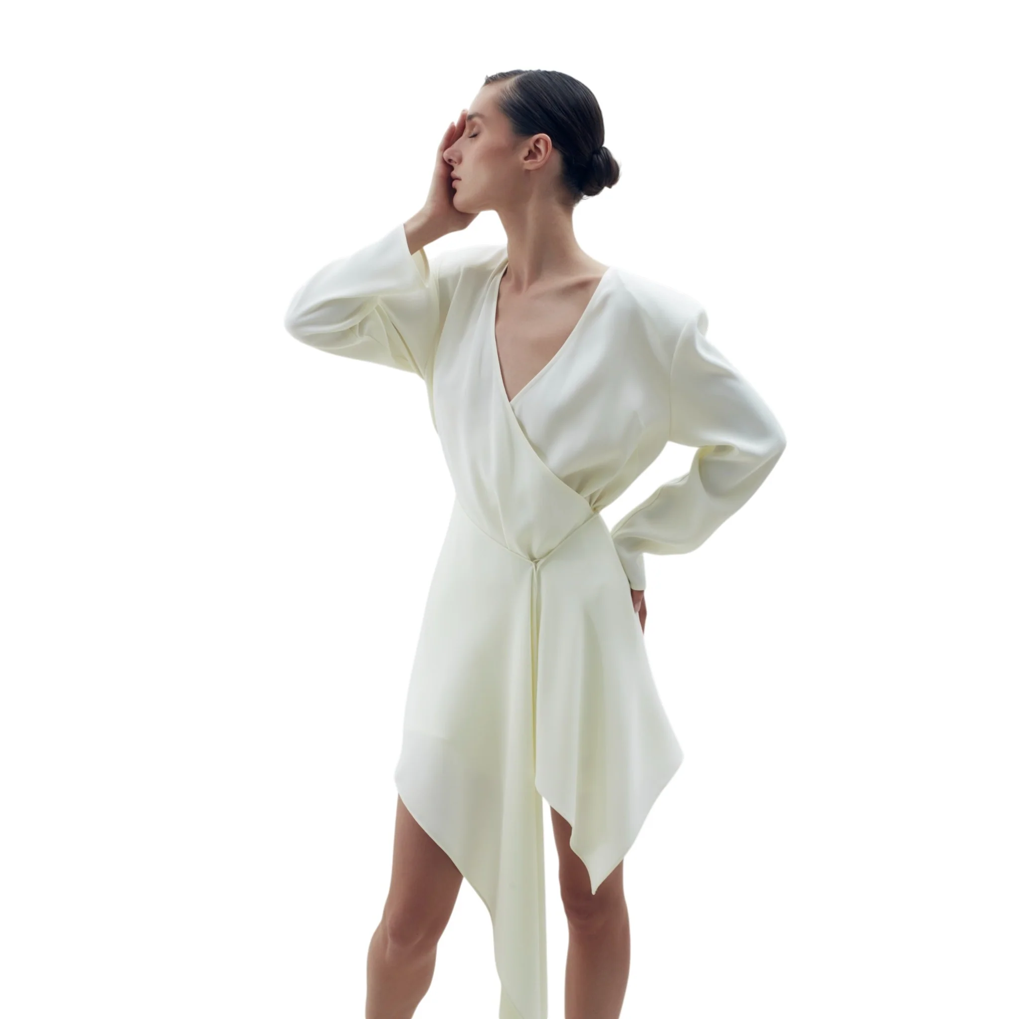 Milk Scarf Detailed Mini Dress - Image 4