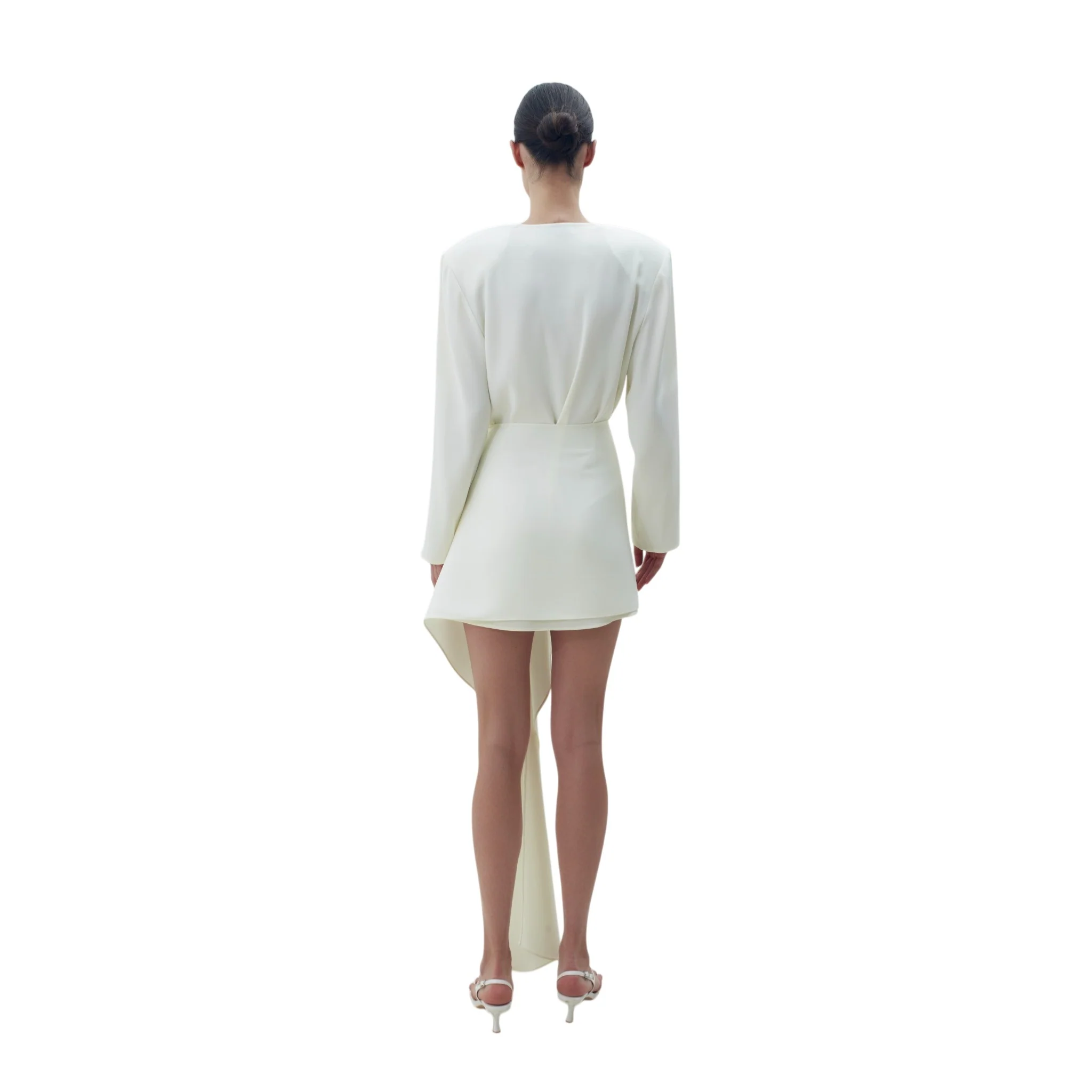 Milk Scarf Detailed Mini Dress - Image 5