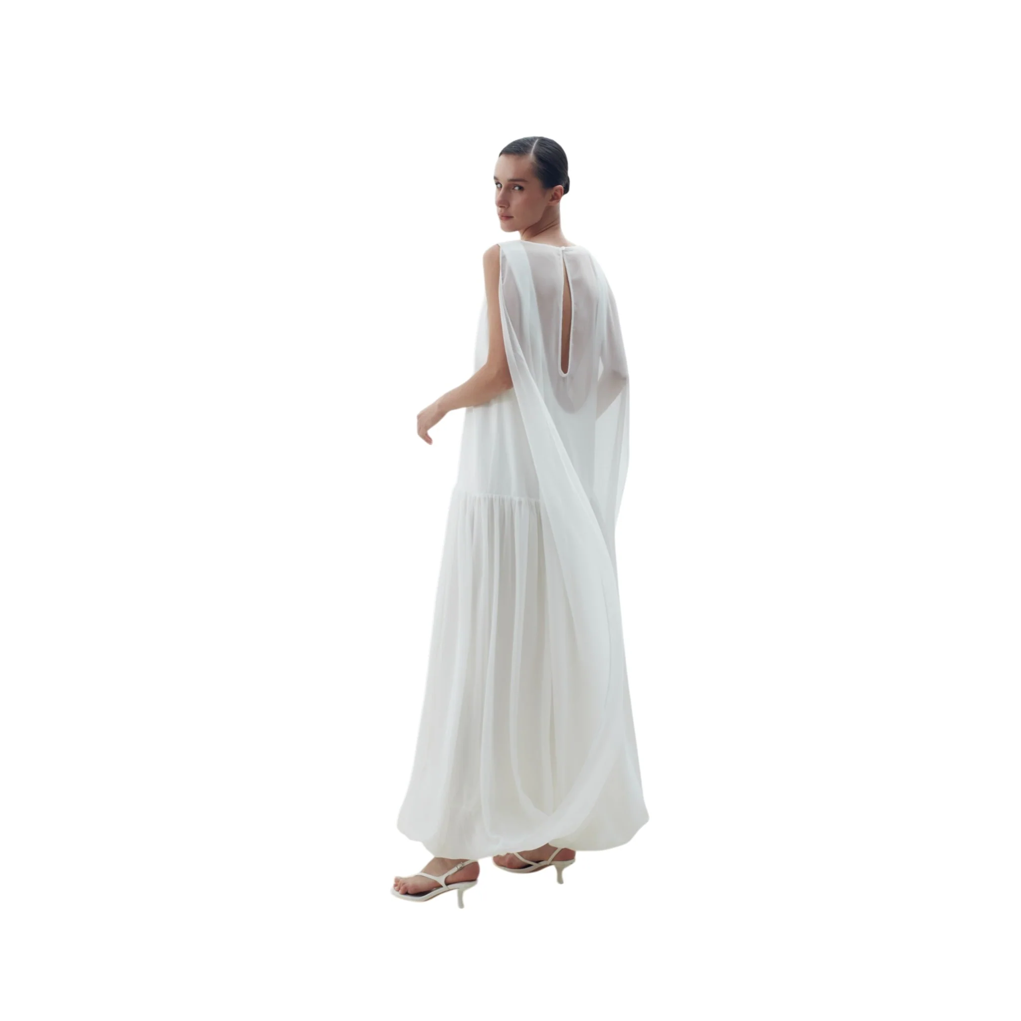 Off-White Cape Cloud Midi Dress - Image 5