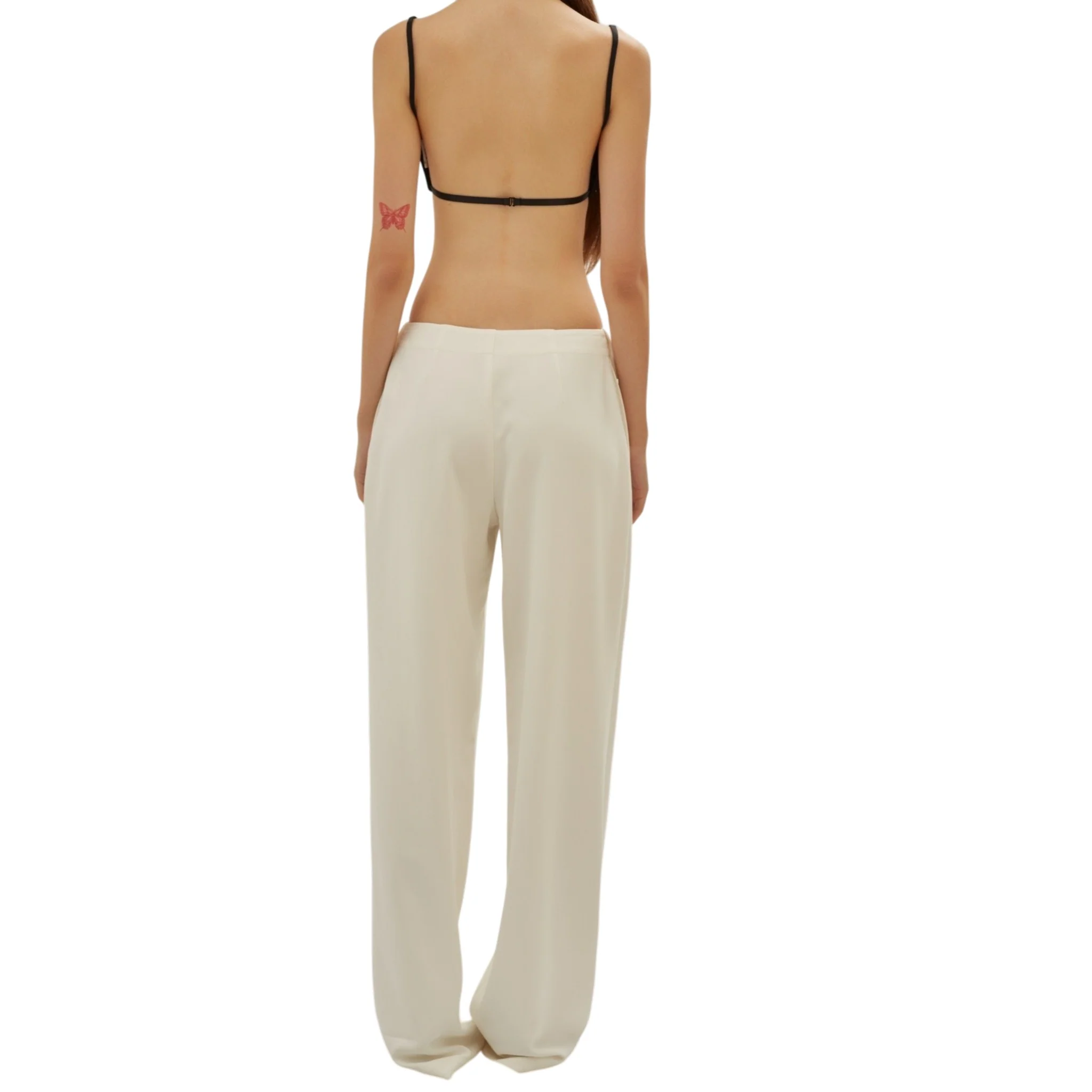 White Folded Waist Pants - Image 6
