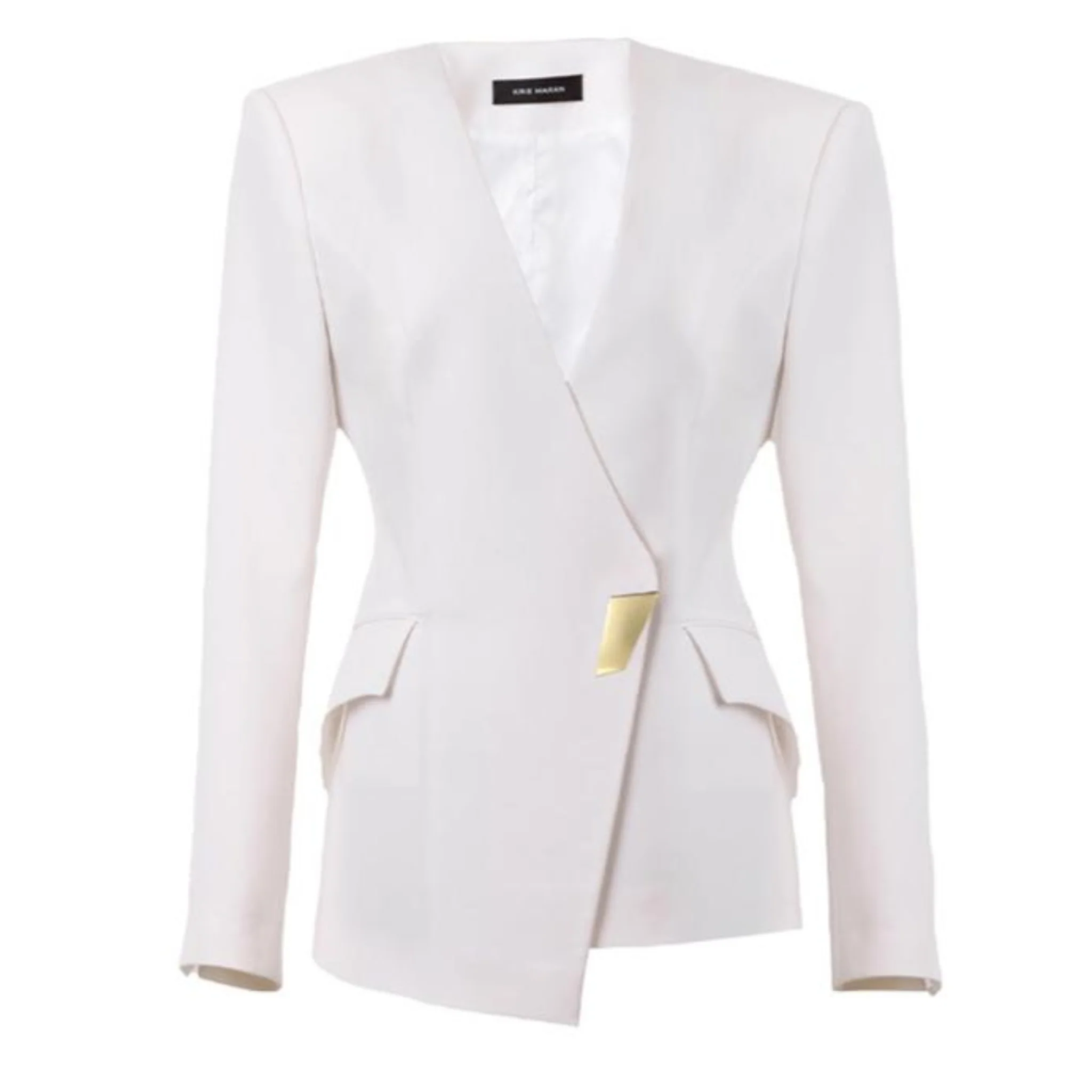 Assymetrical Blazer With Signature Button