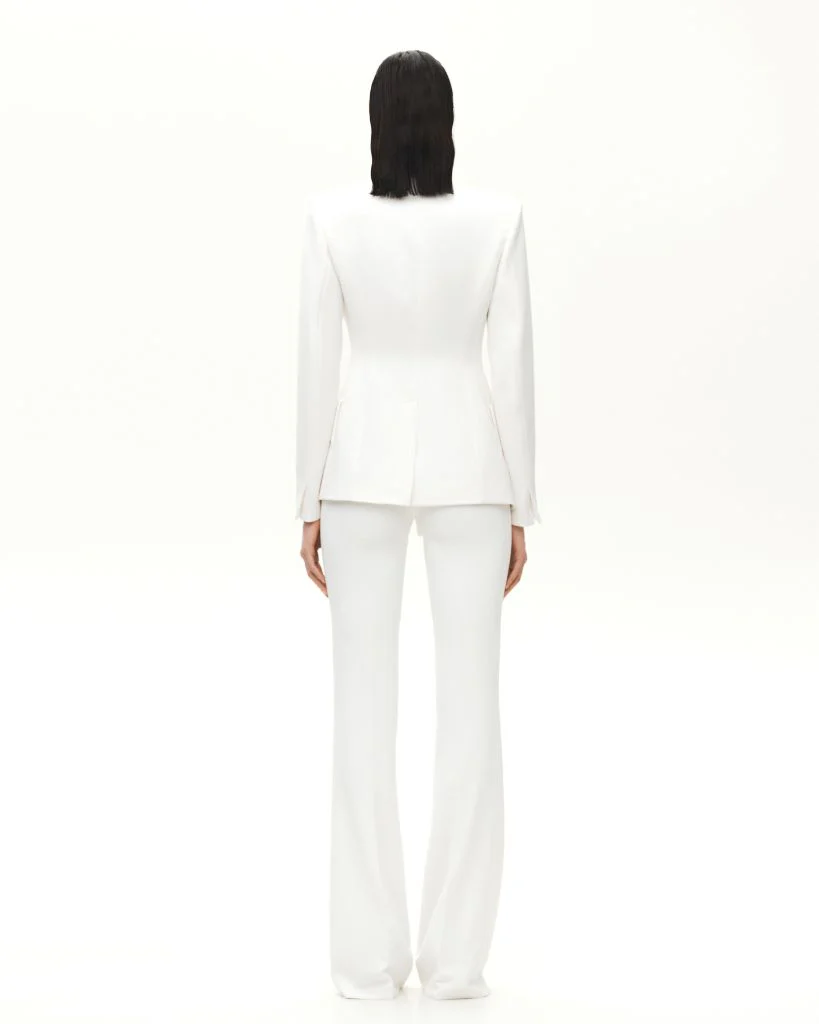 Assymetrical Blazer With Signature Button - Image 4