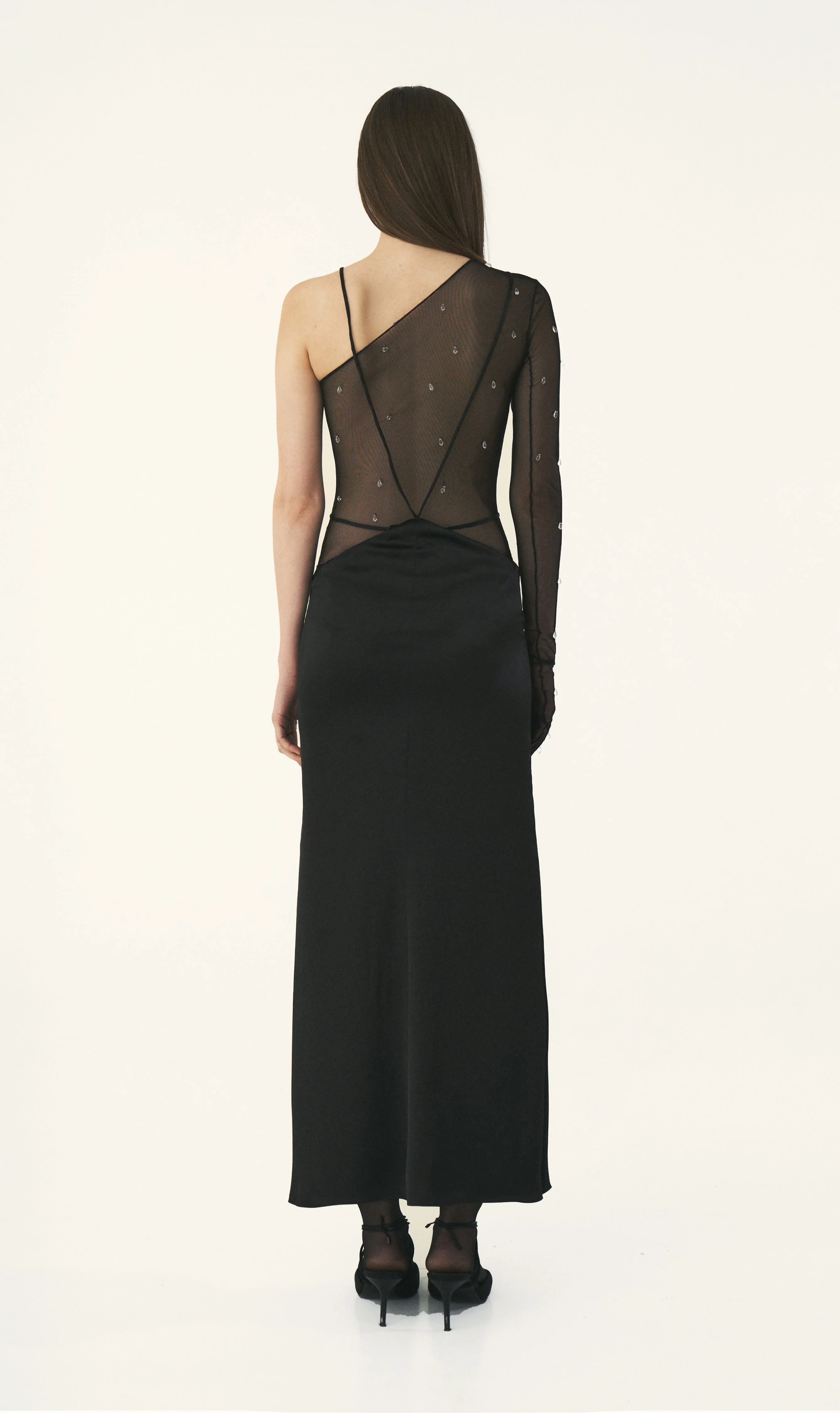 Black Maxi Skirt With Ties - Image 4