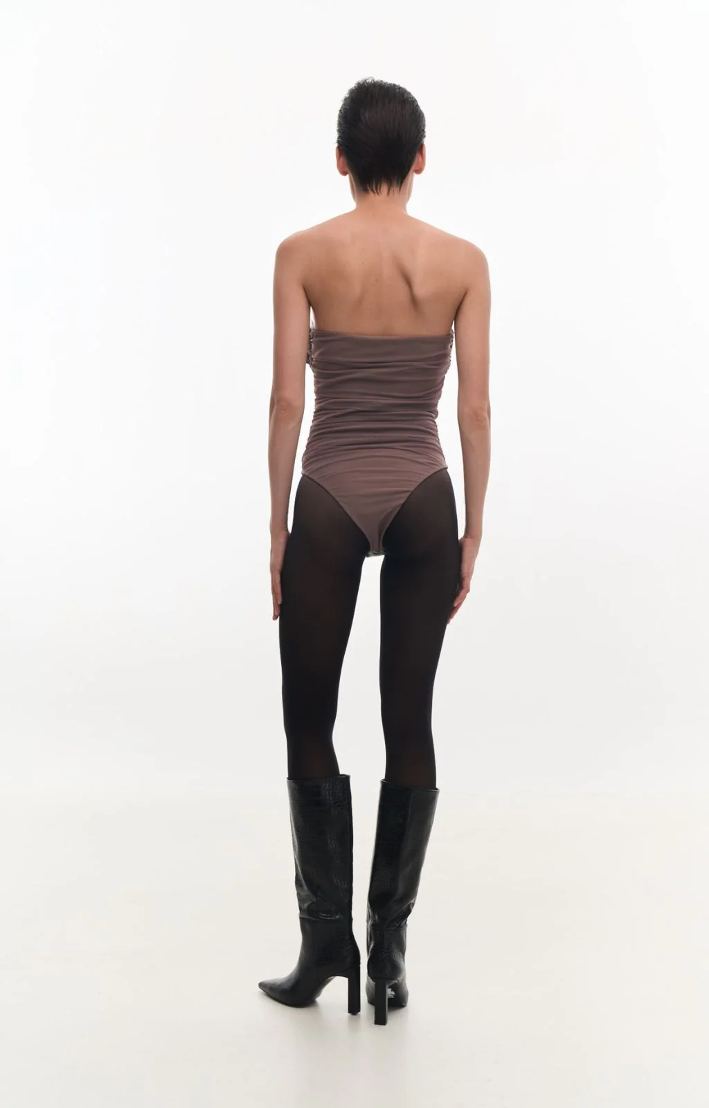 Bustier Body With A Flower | Brown - Image 4