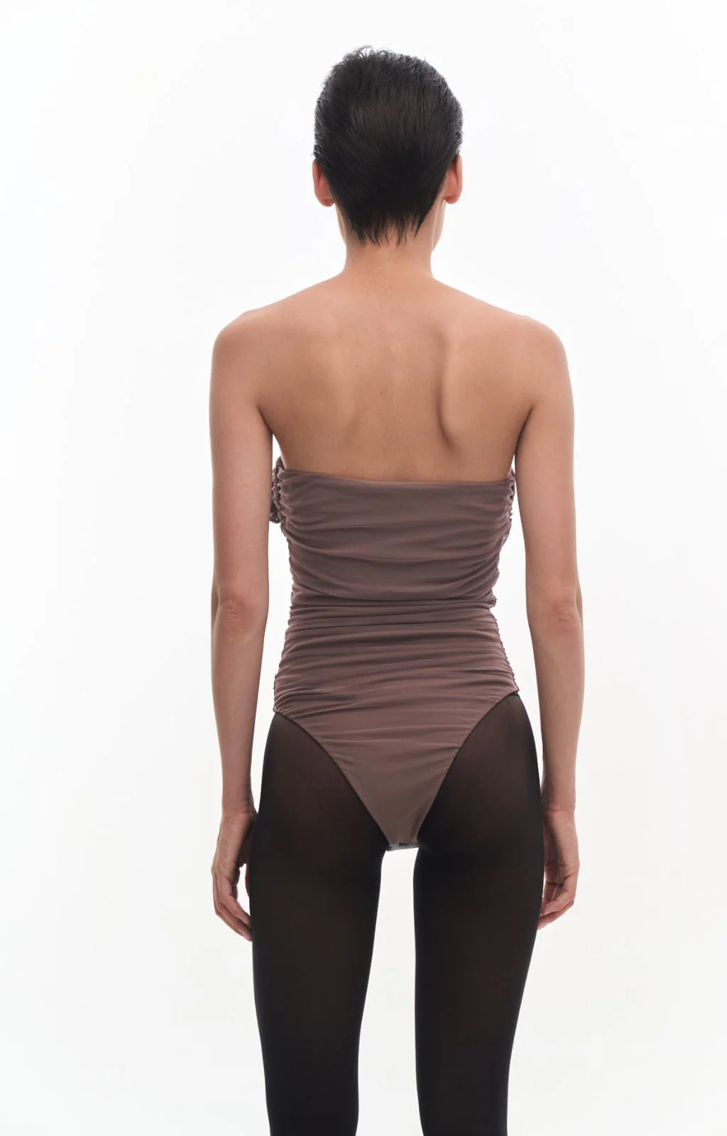 Bustier Body With A Flower | Brown - Image 5