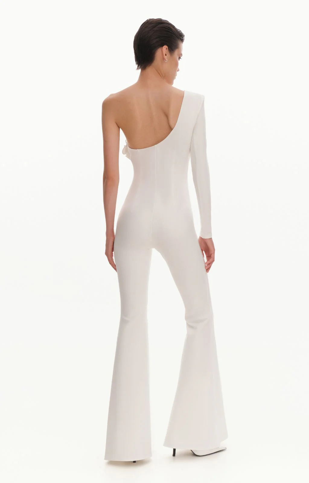 Catsuit With A Rose Applique | Ecru - Image 4