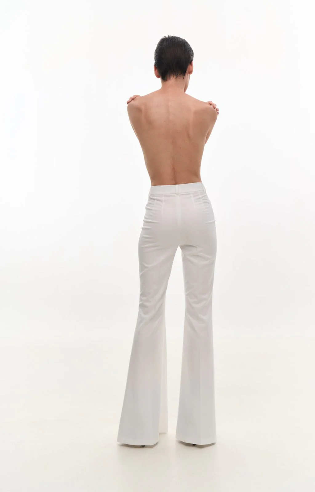 Flared Pants With Crystals | Ecru - Image 3