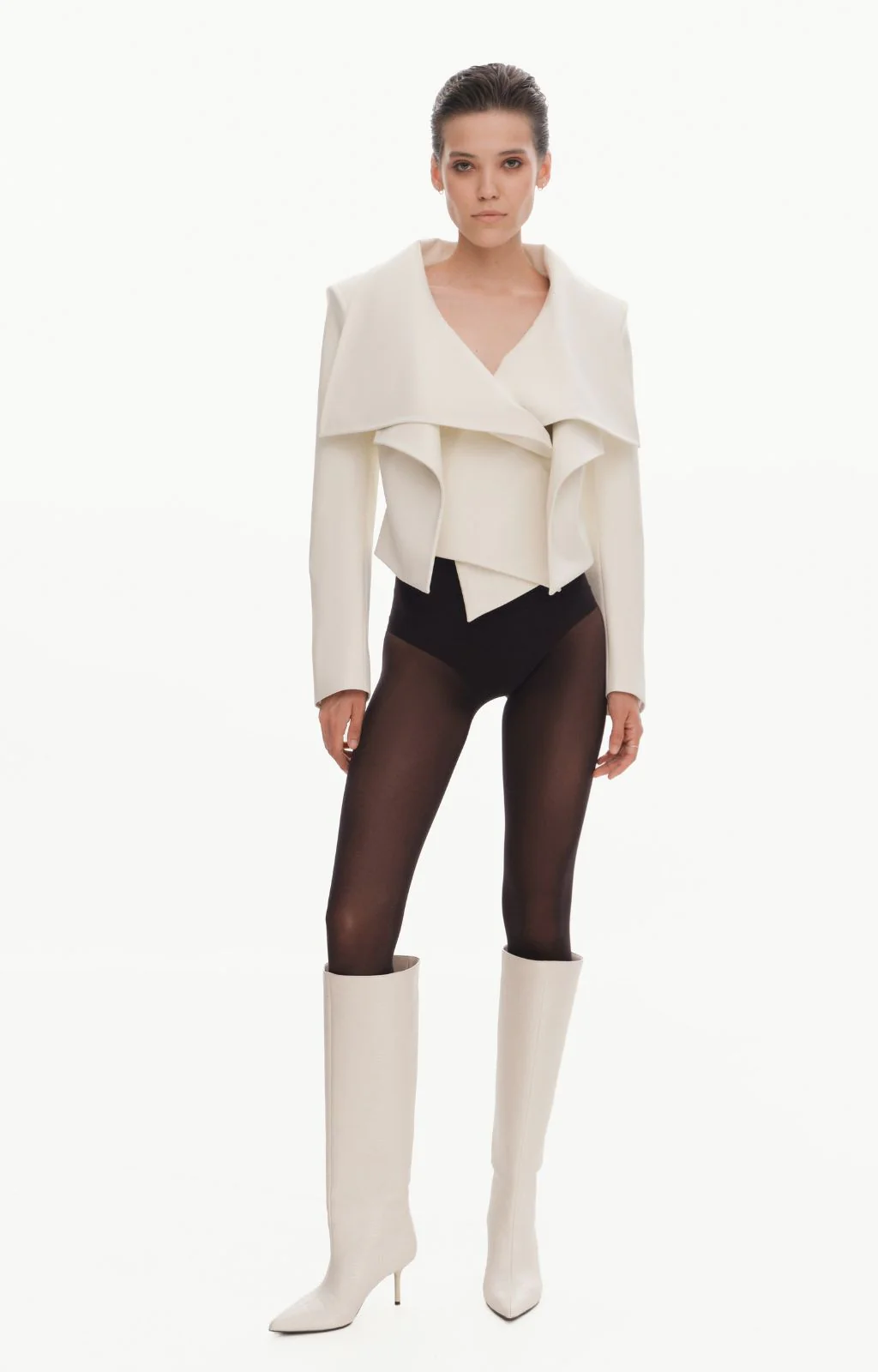 Leather Jacket | Ecru - Image 2