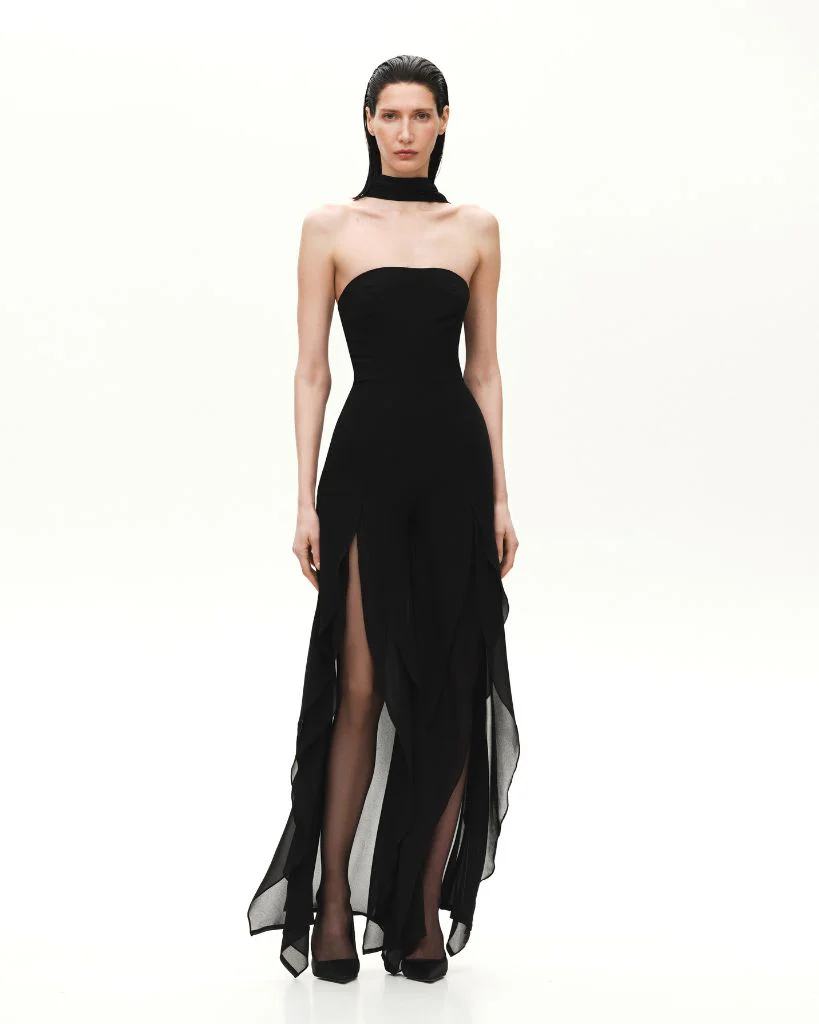 Shawl-Collared Catsuit - Image 2