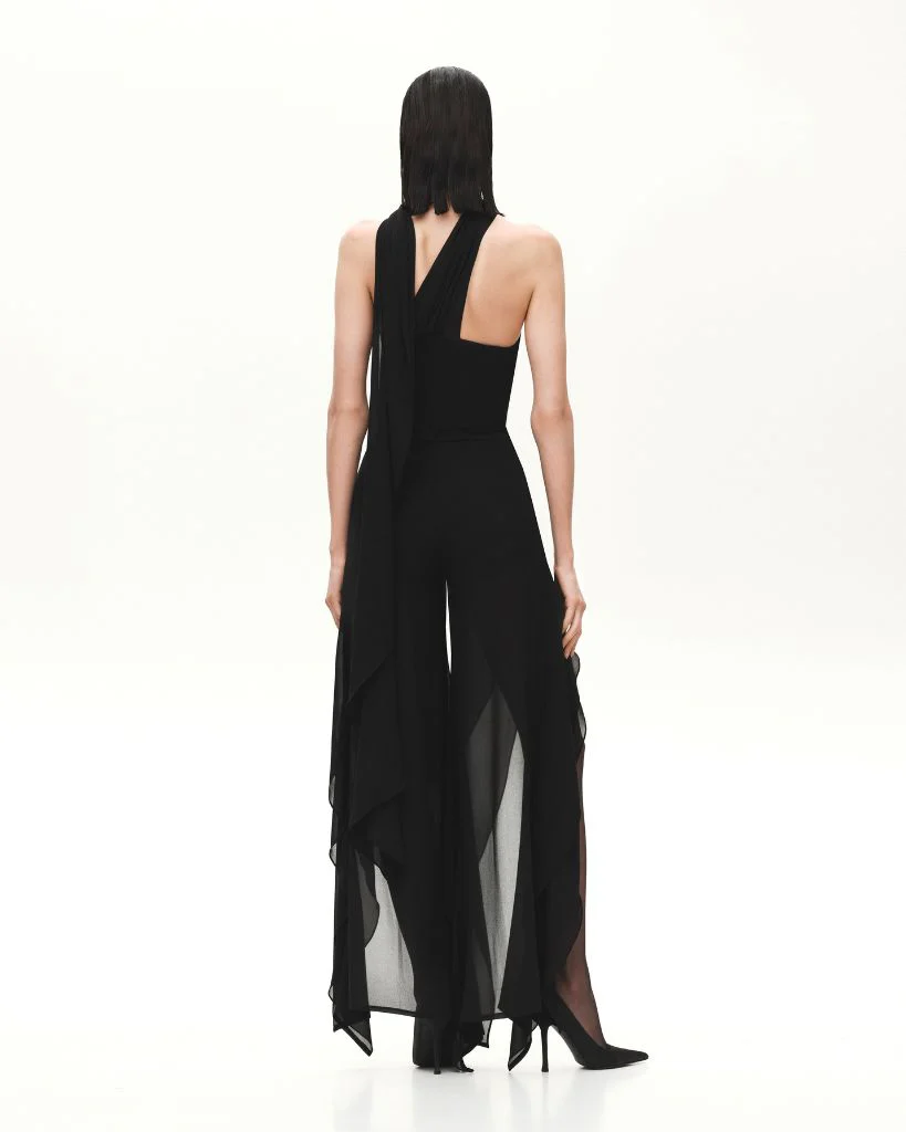 Shawl-Collared Catsuit - Image 3