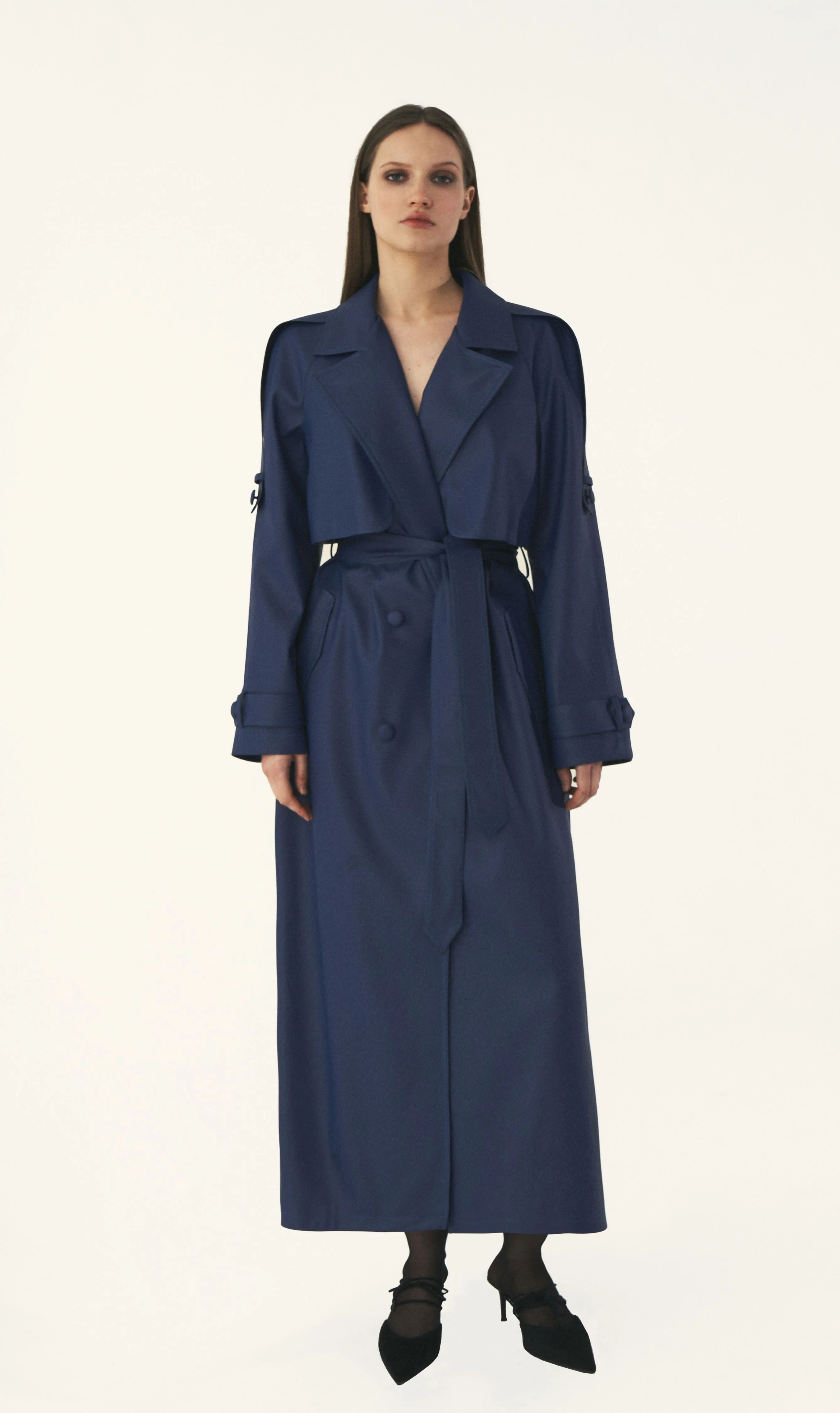 Vegan Leather Trench Coat - Image 3