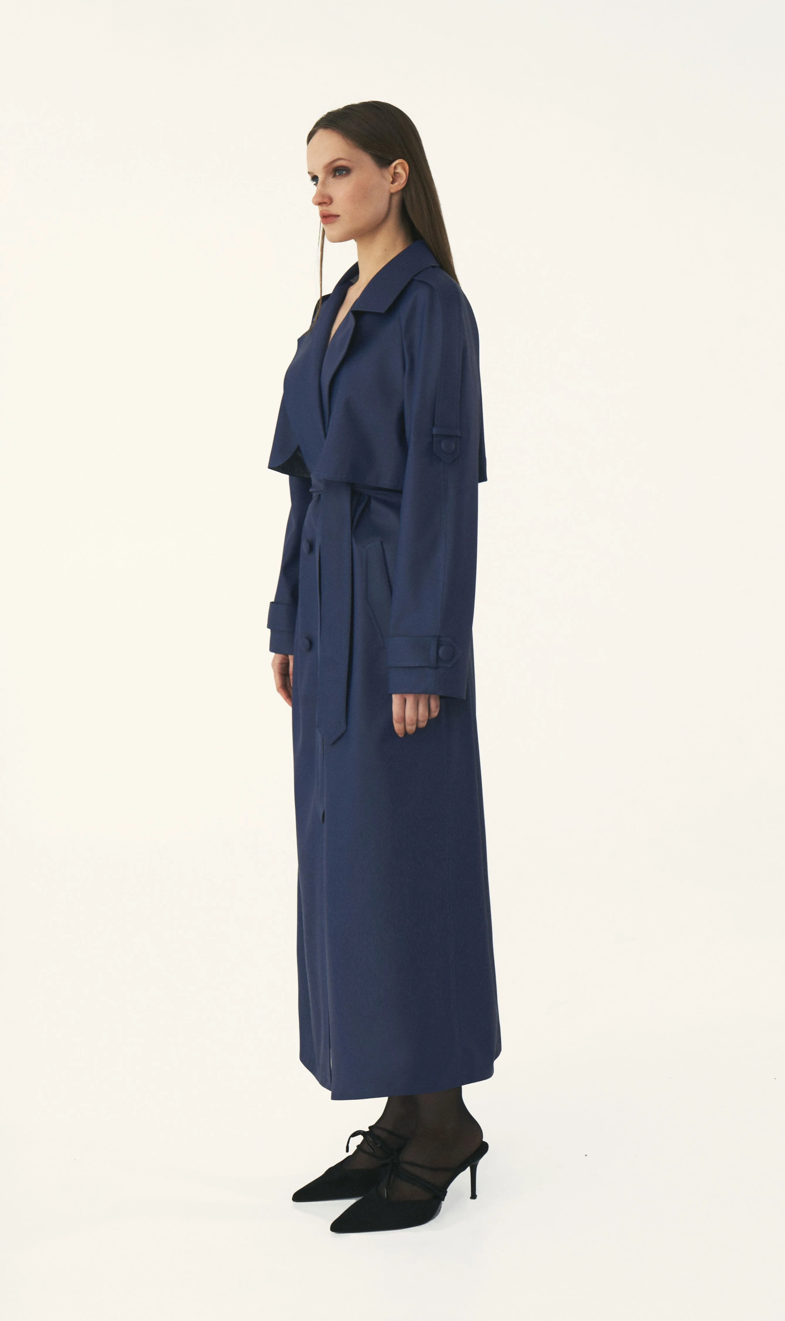 Vegan Leather Trench Coat - Image 4