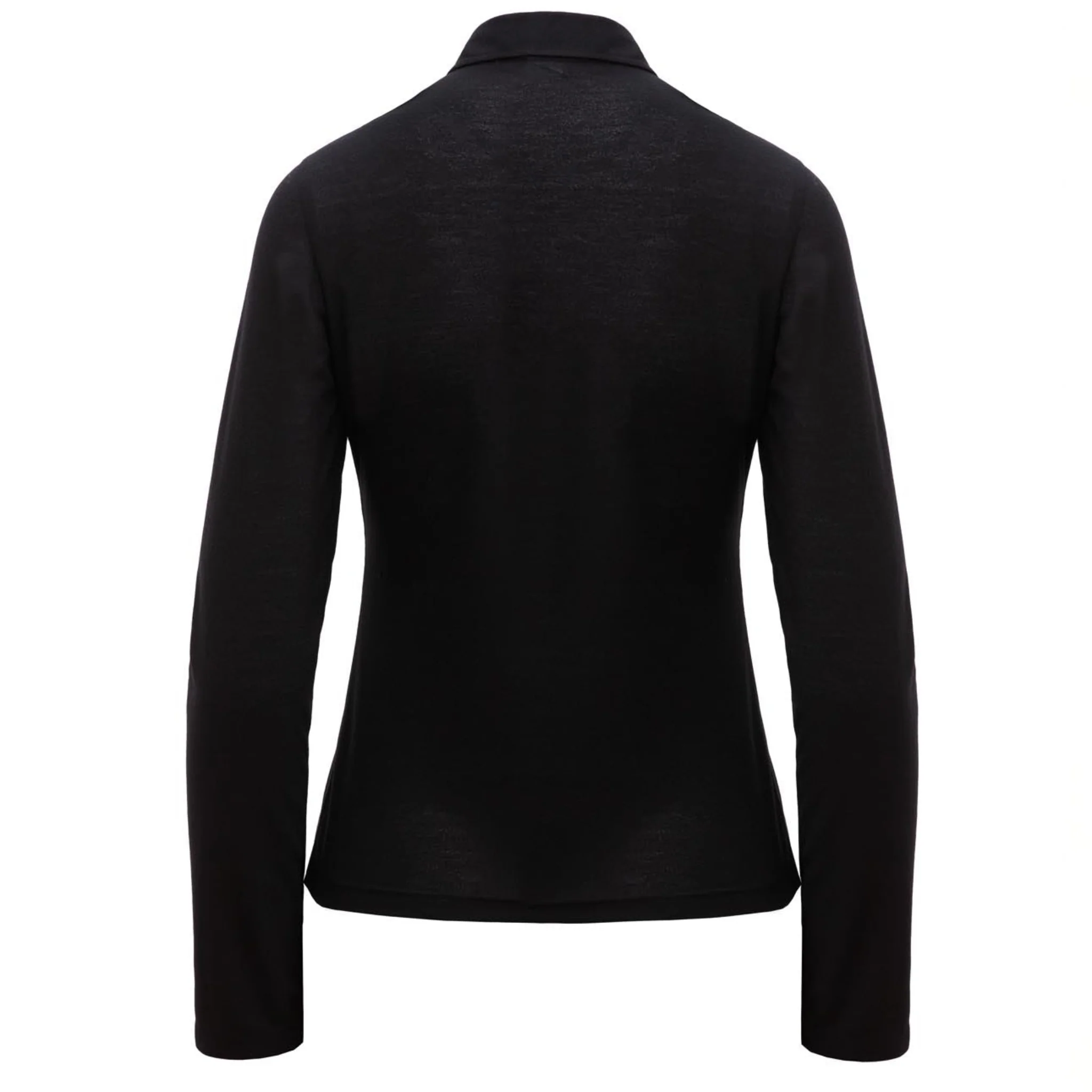 Fitted Knitted Button-Up Black Blouse - Image 8