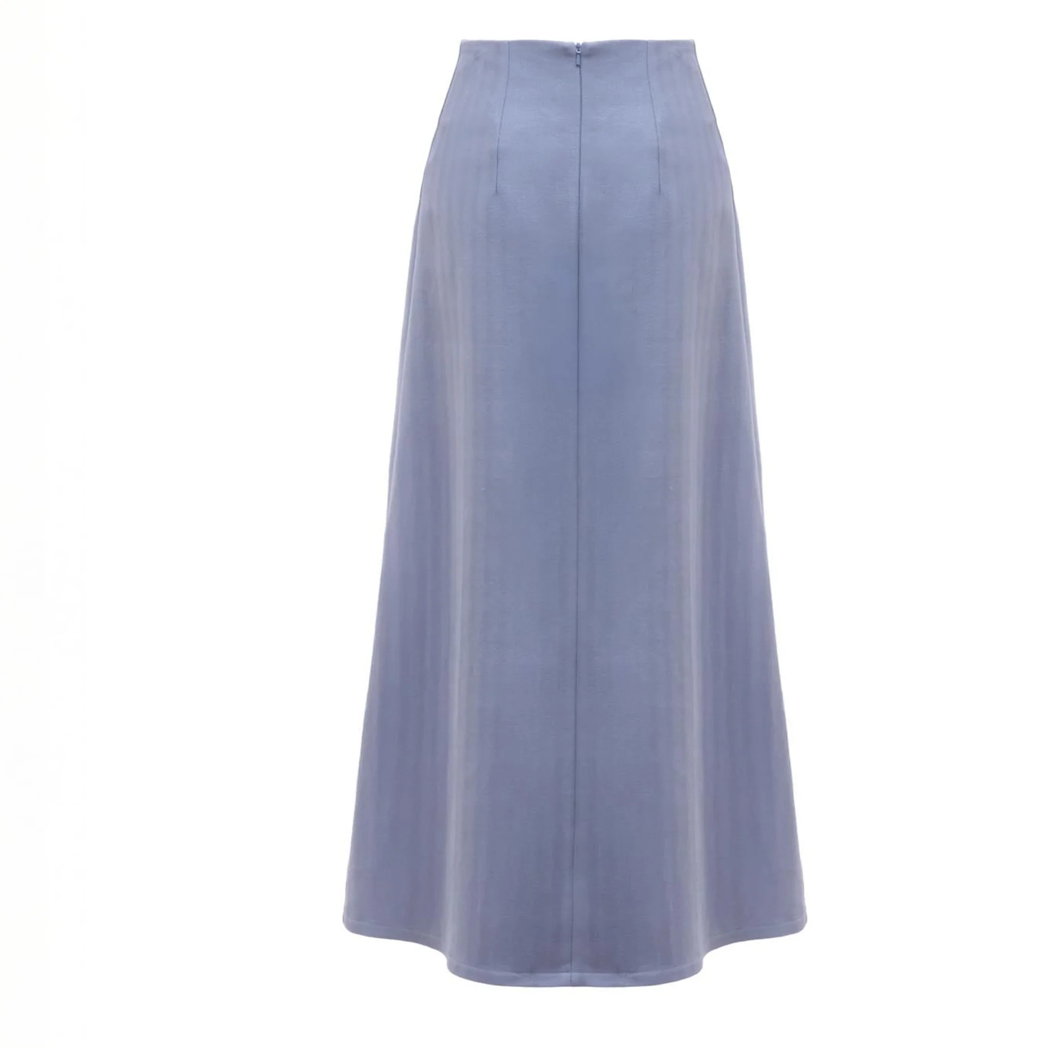 High-Waisted A-Line Pale Blue Maxi Skirt - Image 5