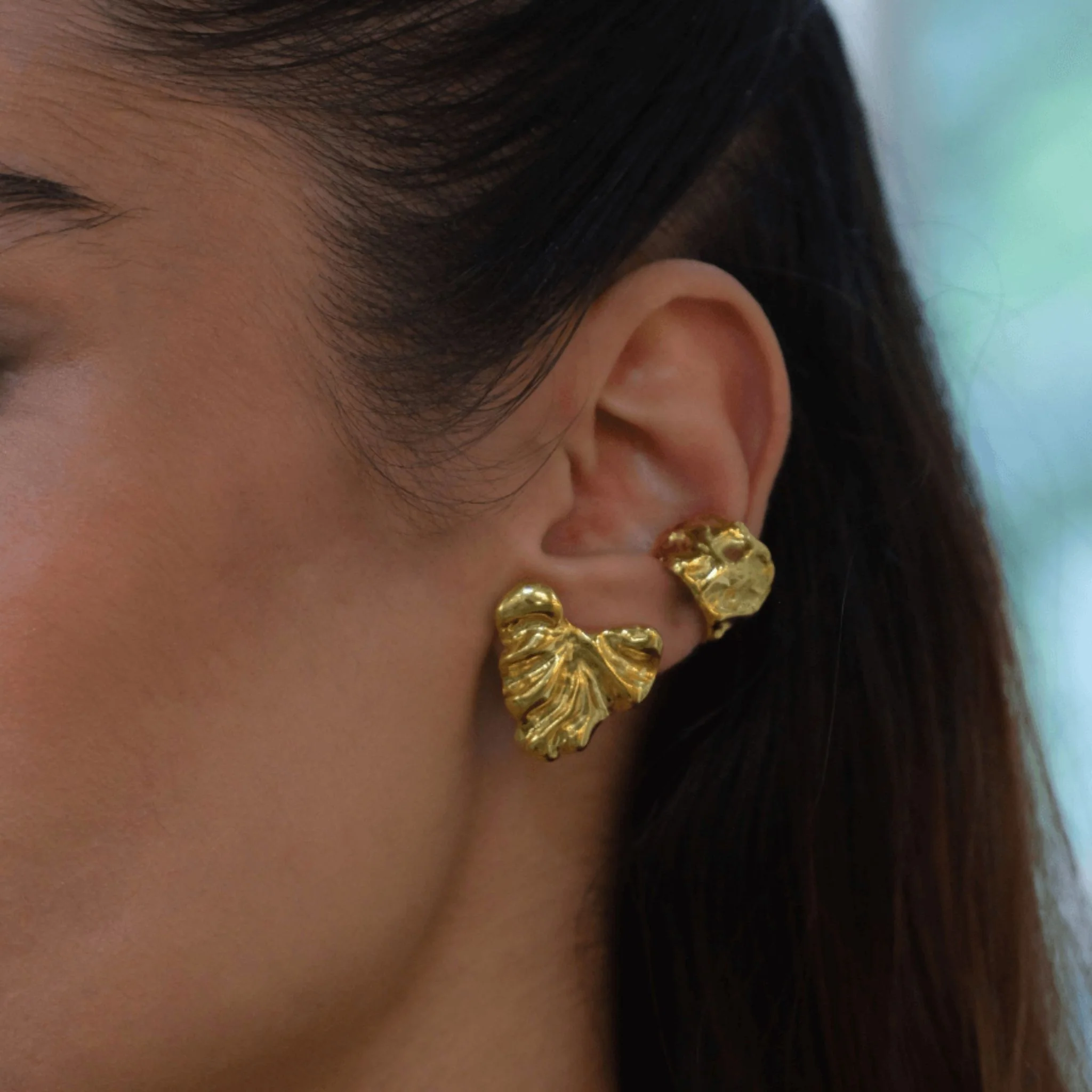 Amorphous Cartilage Earrings | Gold - Image 2