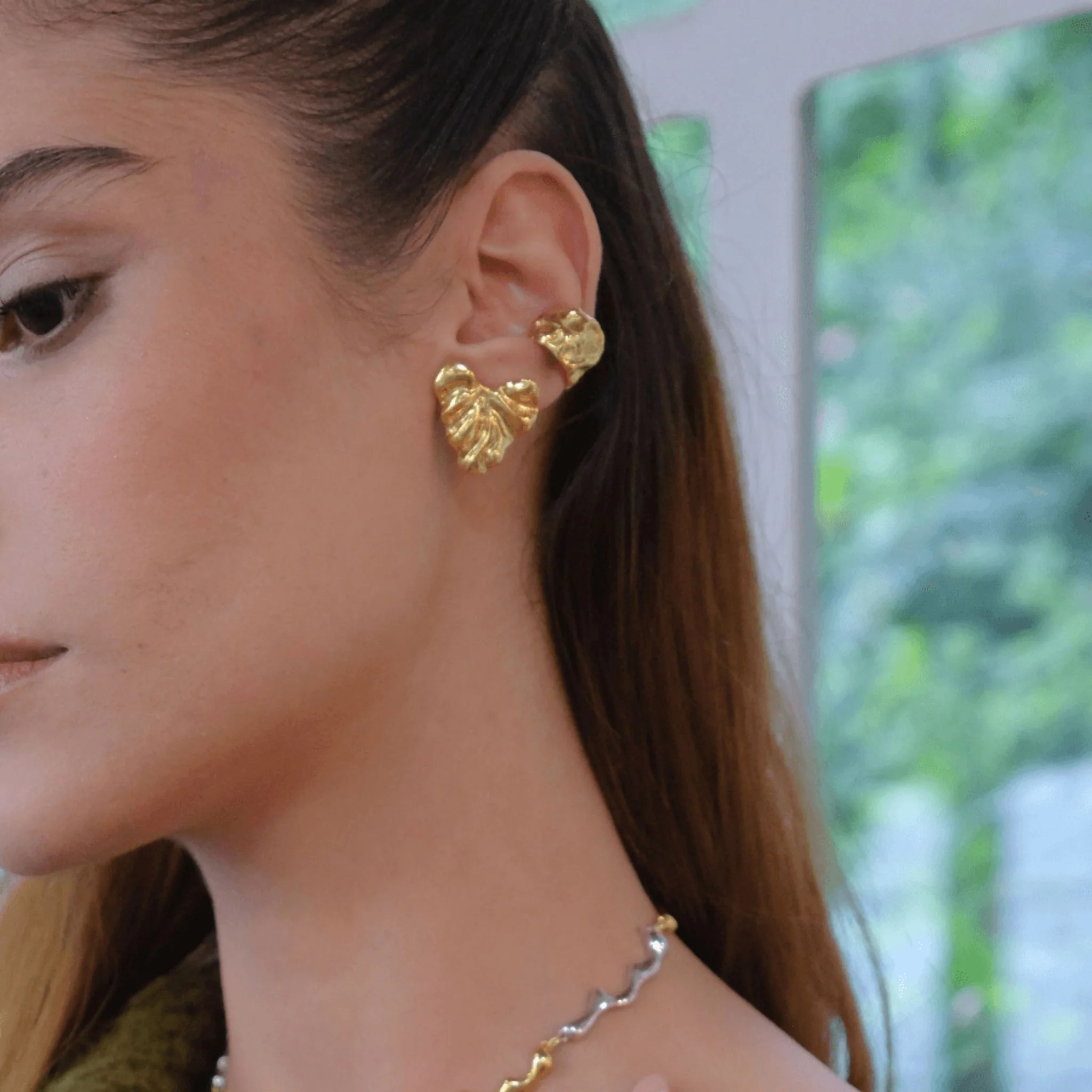 Amorphous Cartilage Earrings | Gold - Image 3