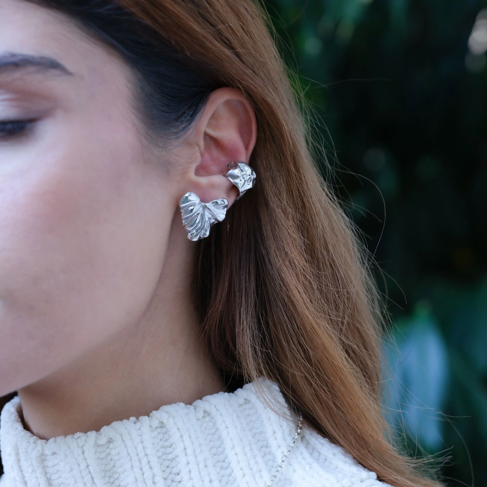 Amorphous Cartilage Earrings | Silver - Image 3