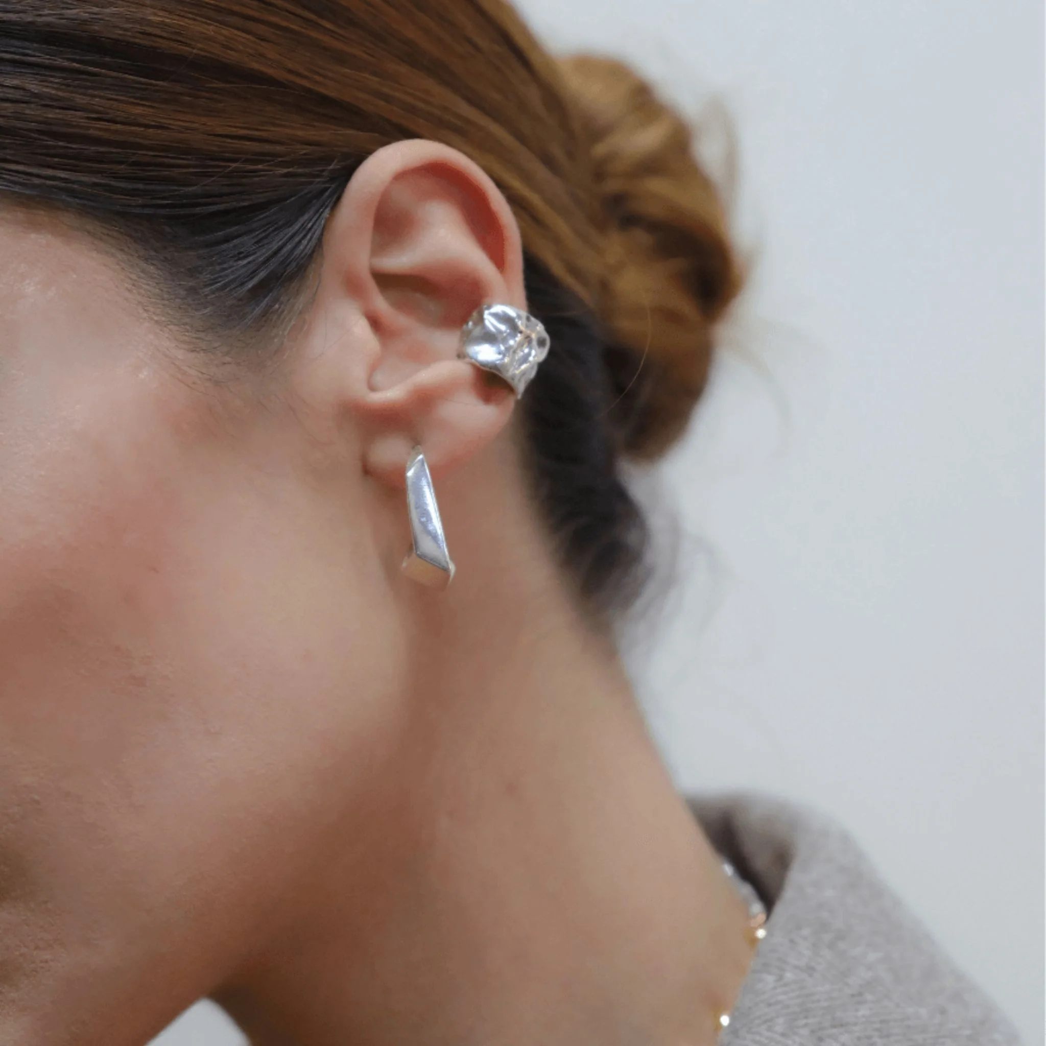 Amorphous Cartilage Earrings | Silver - Image 4