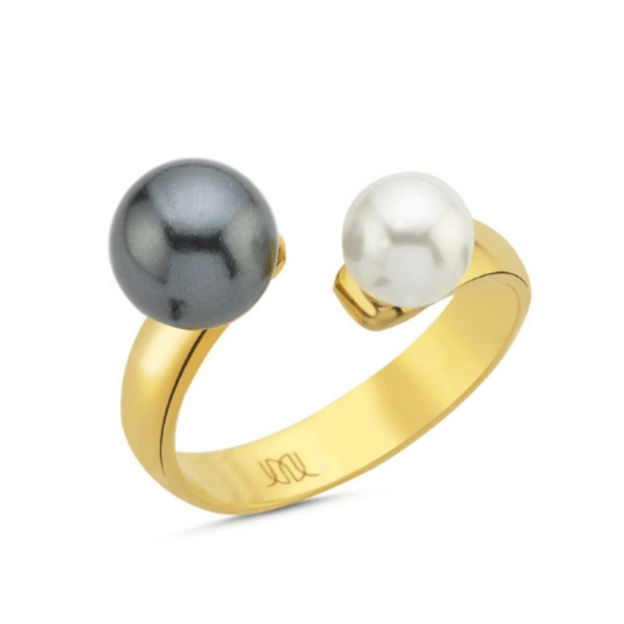 Gray Pearl Ring | Gold