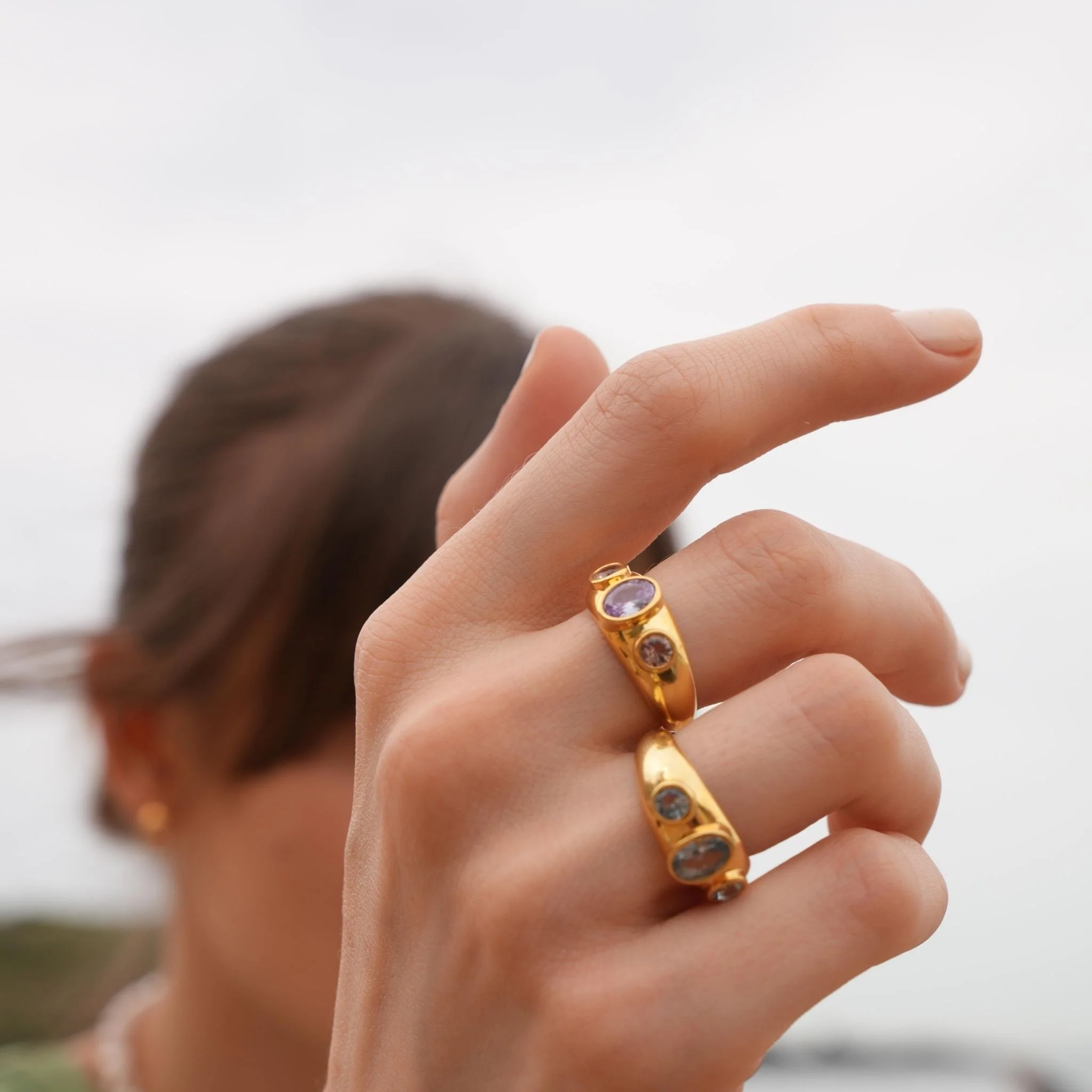 Lilac Stone Signet Ring - Image 3