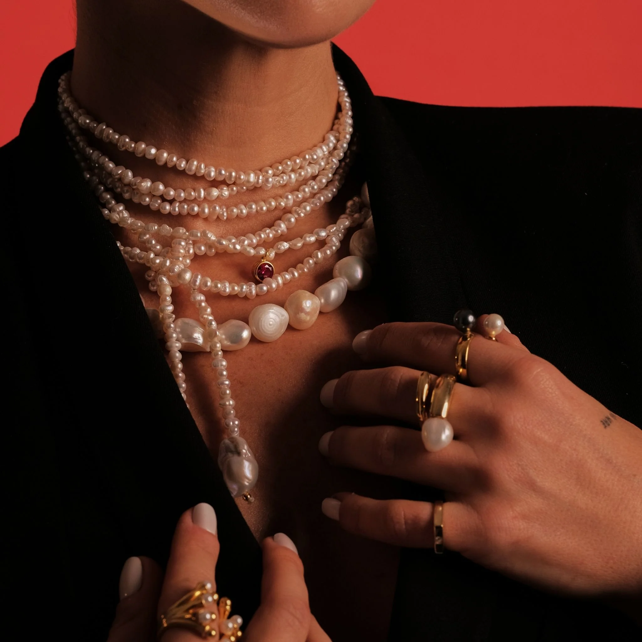 Long Pearl Necklace - Image 3