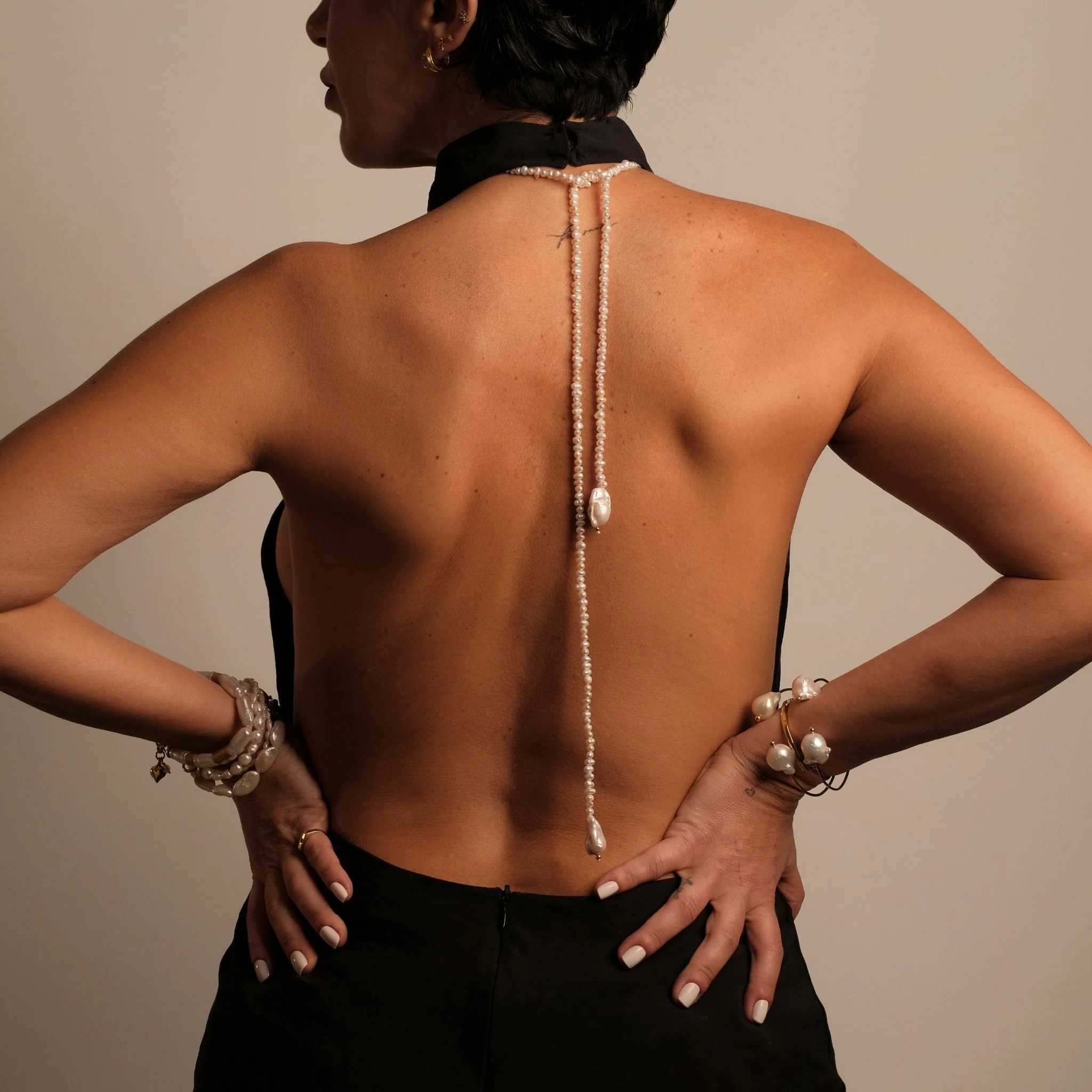 Long Pearl Necklace - Image 4