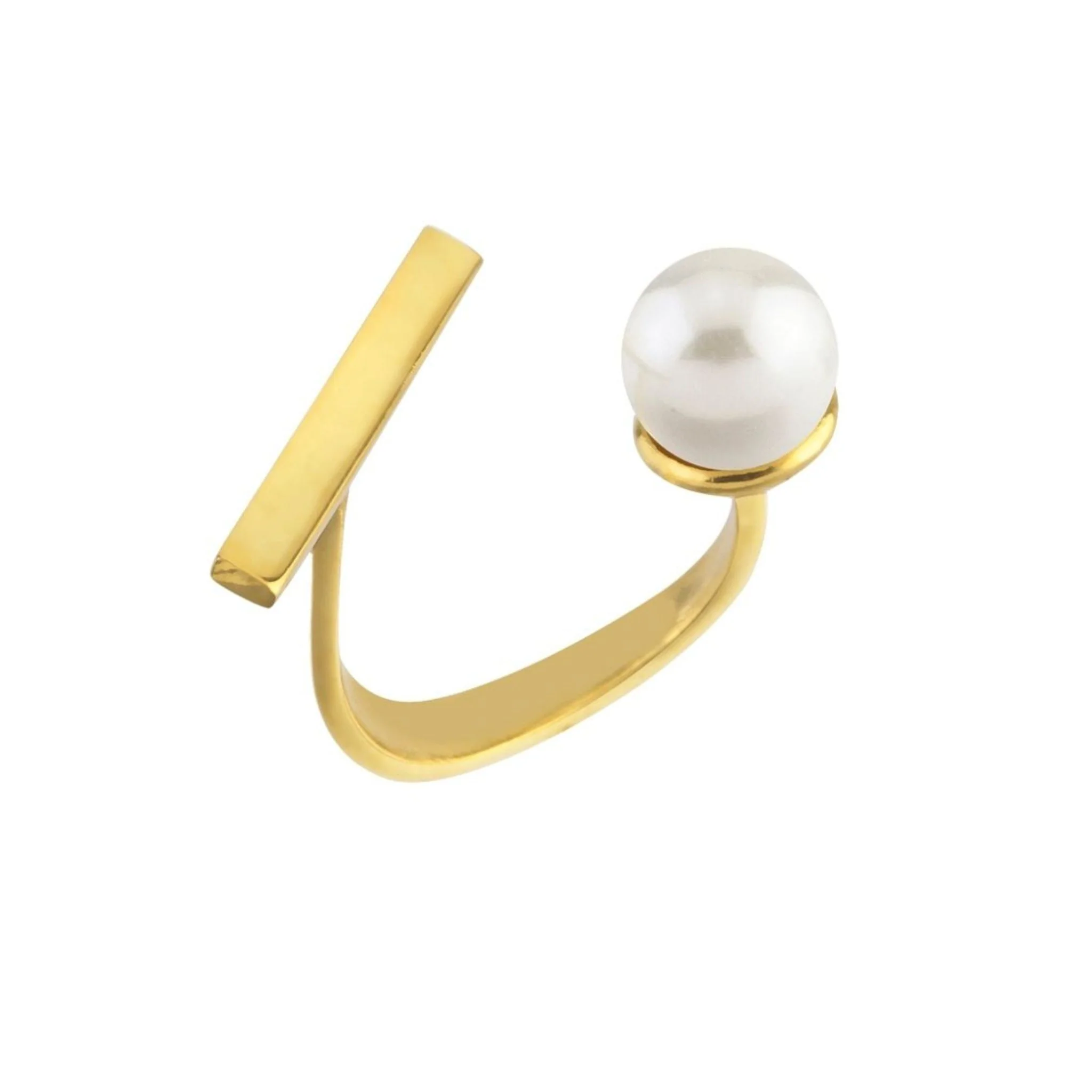 Pearl Band Ring | Gold