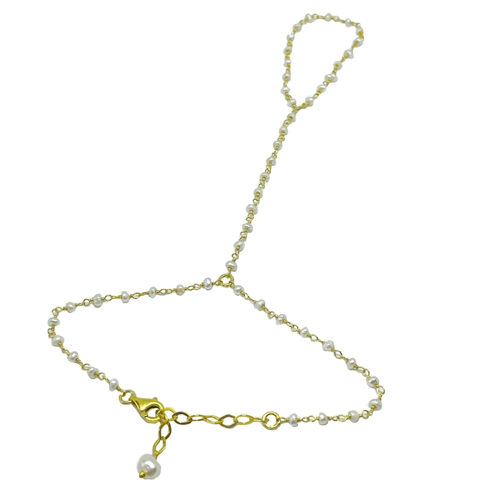 Pearl Bashmer Hand Chain Sahmaran | Gold