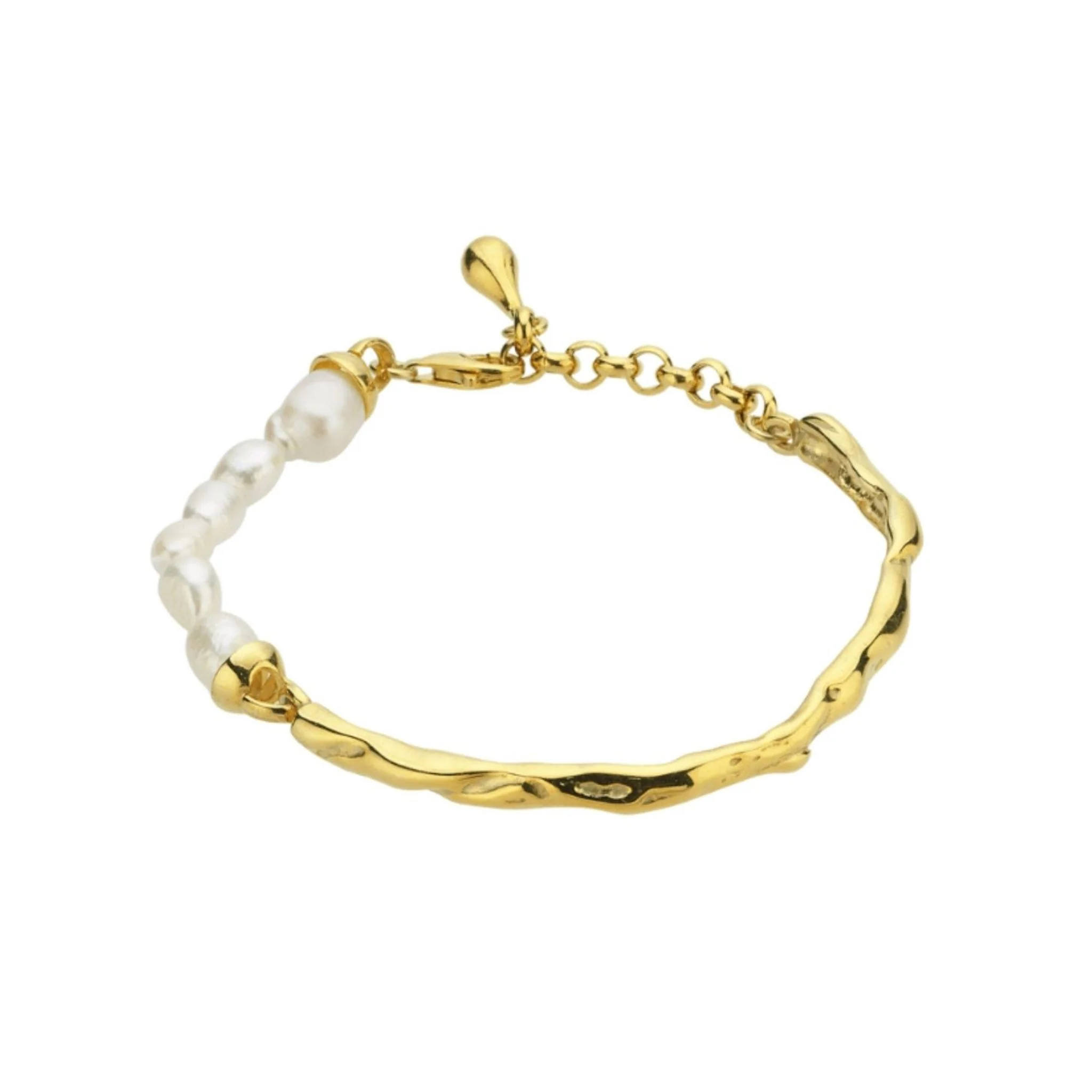 Pearl Cuff Bracelet | Gold - Image 2