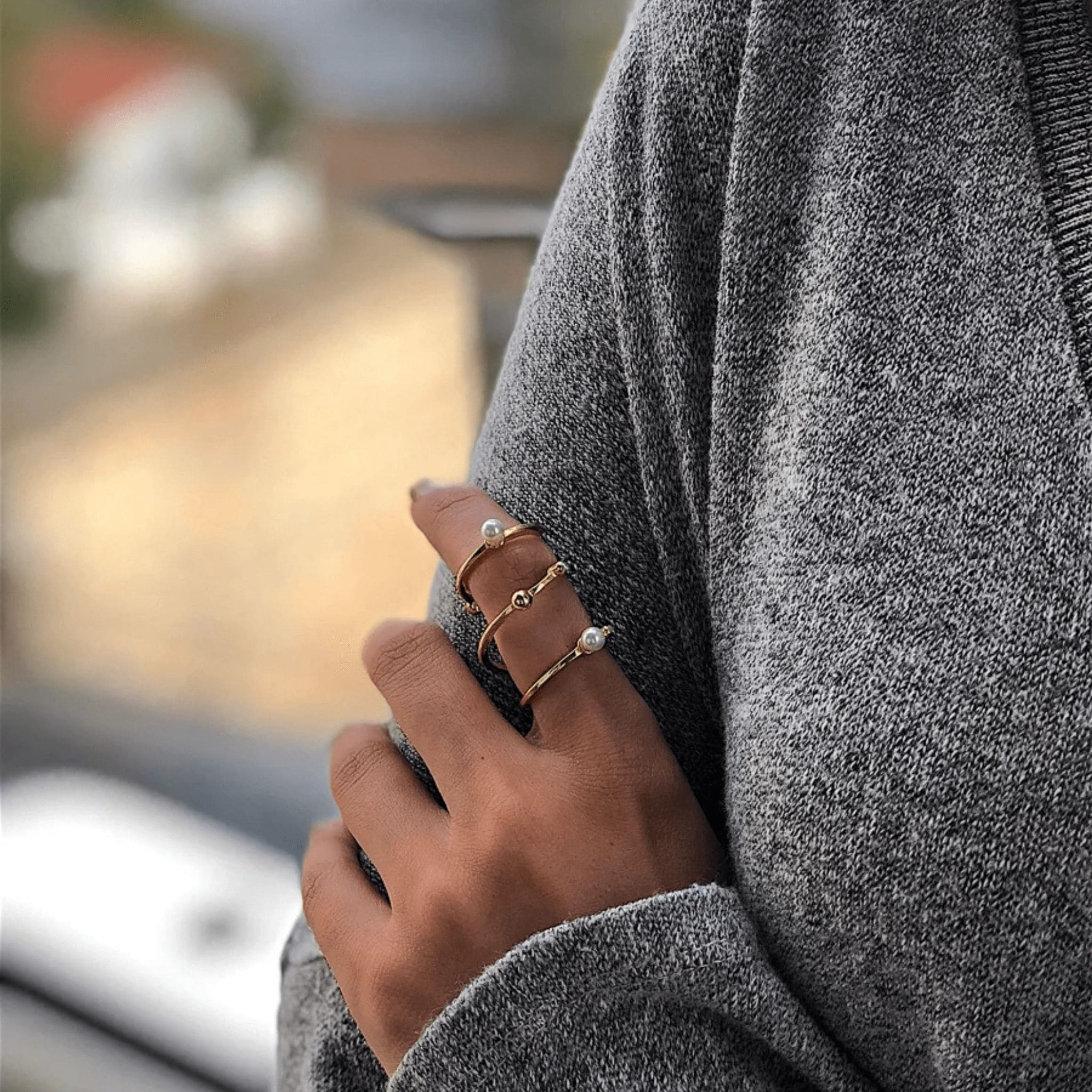 Spiral Pearl Ring | Gold - Image 2