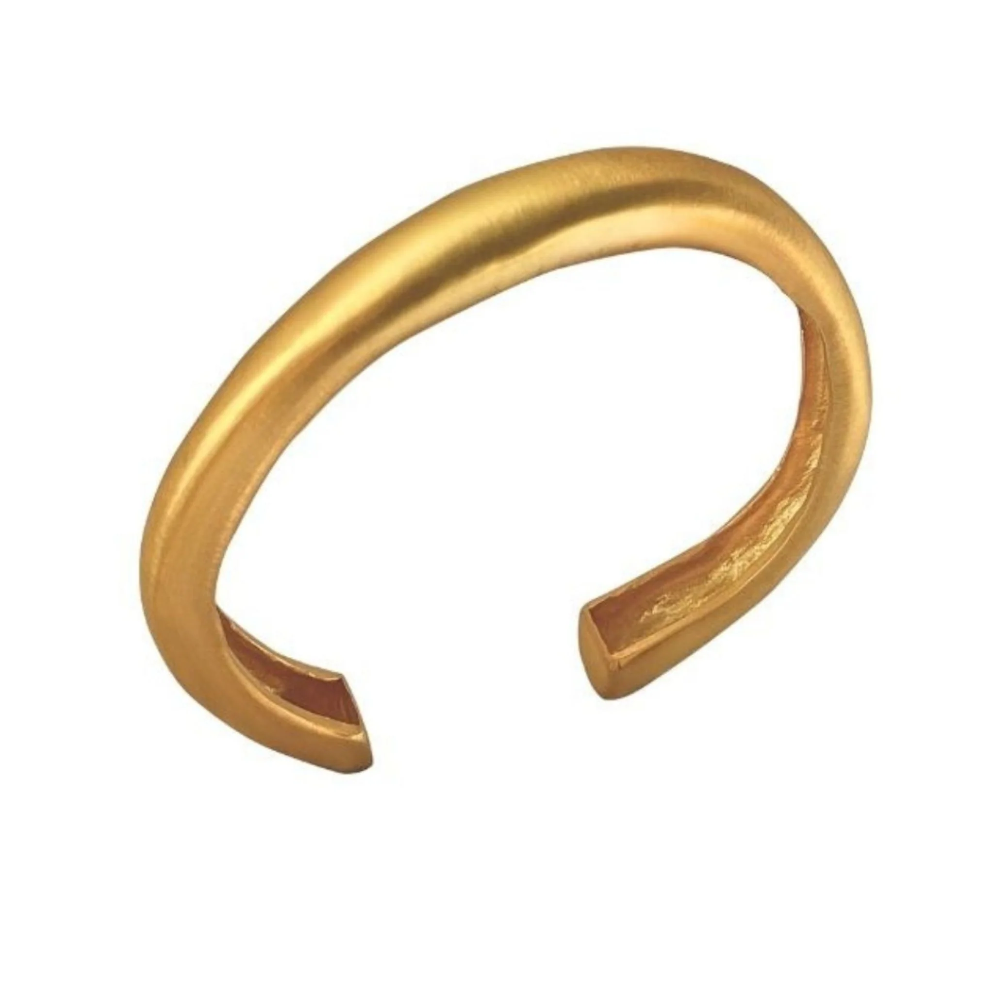 Thick Asymmetric Matte Gold Bracelet