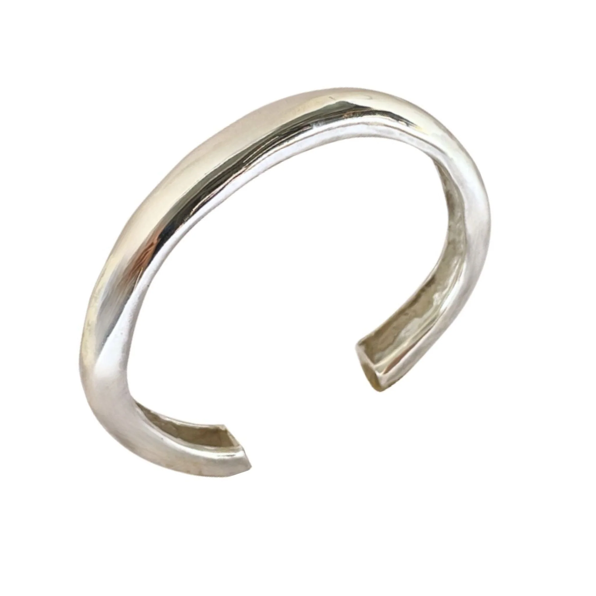 Thick Asymmetric Silver Bracelet
