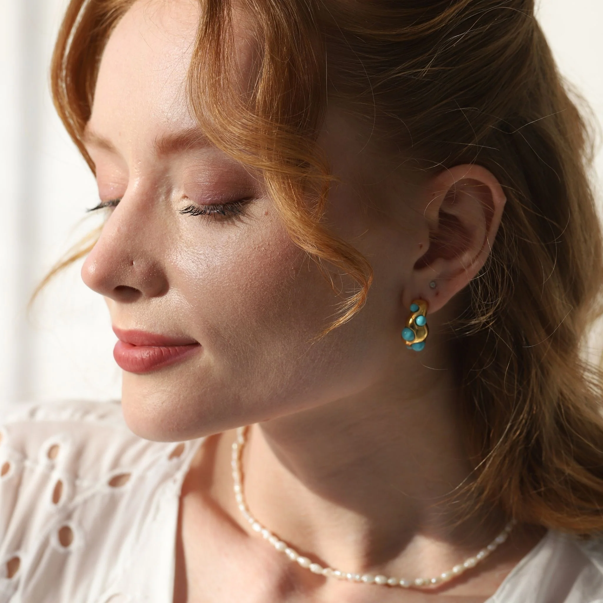 Turquoise Hoop Earring - Image 2