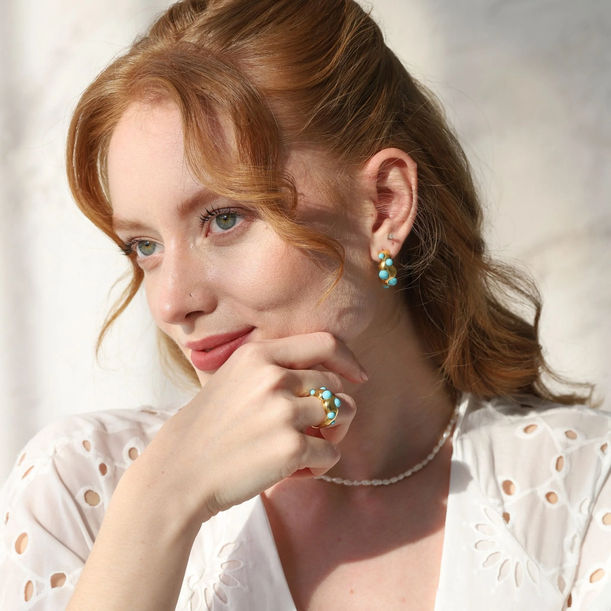Turquoise Hoop Earring - Image 3