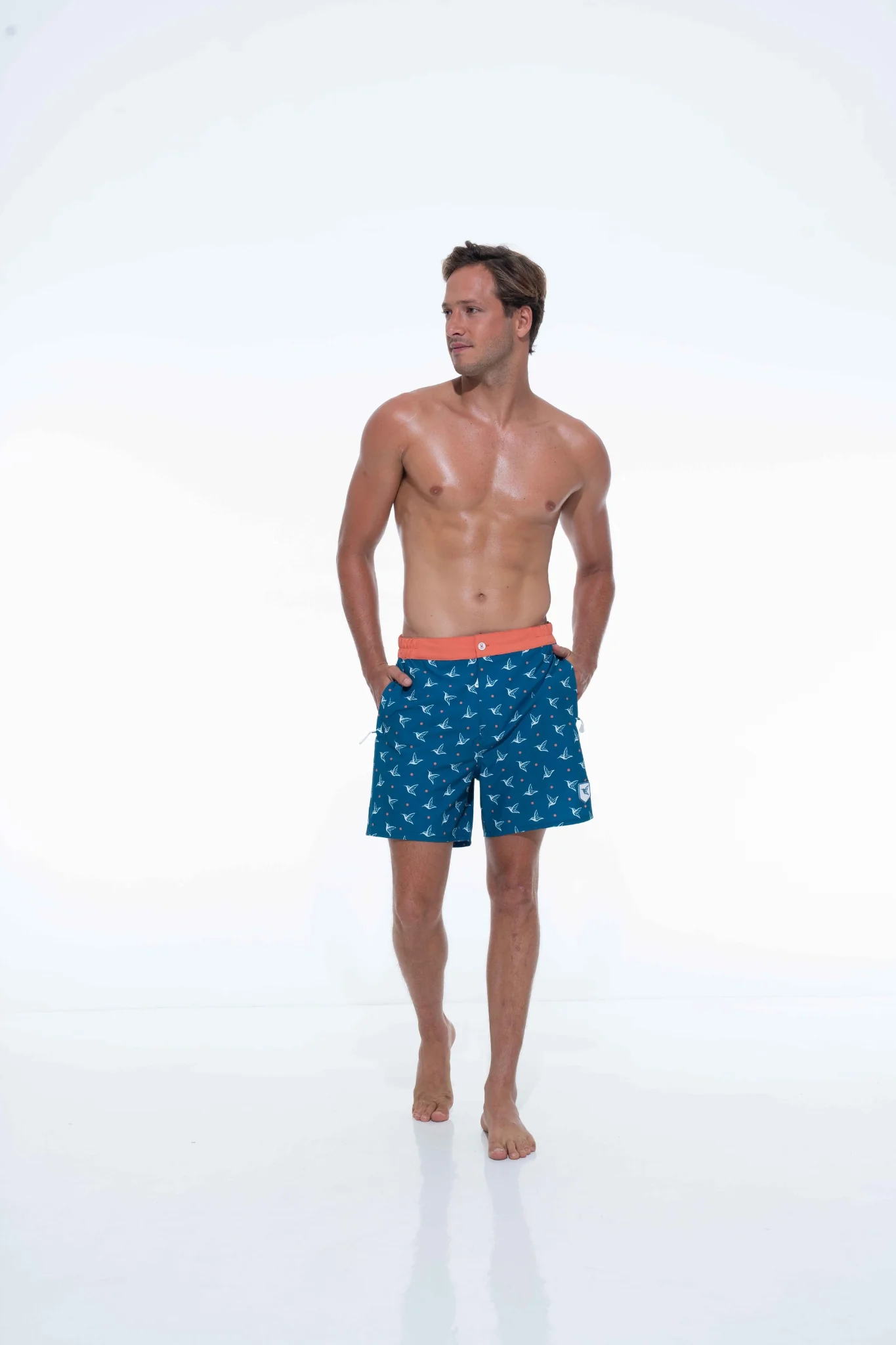 Deep Ocean Kolibri Monogram Swim Trunks - Image 4