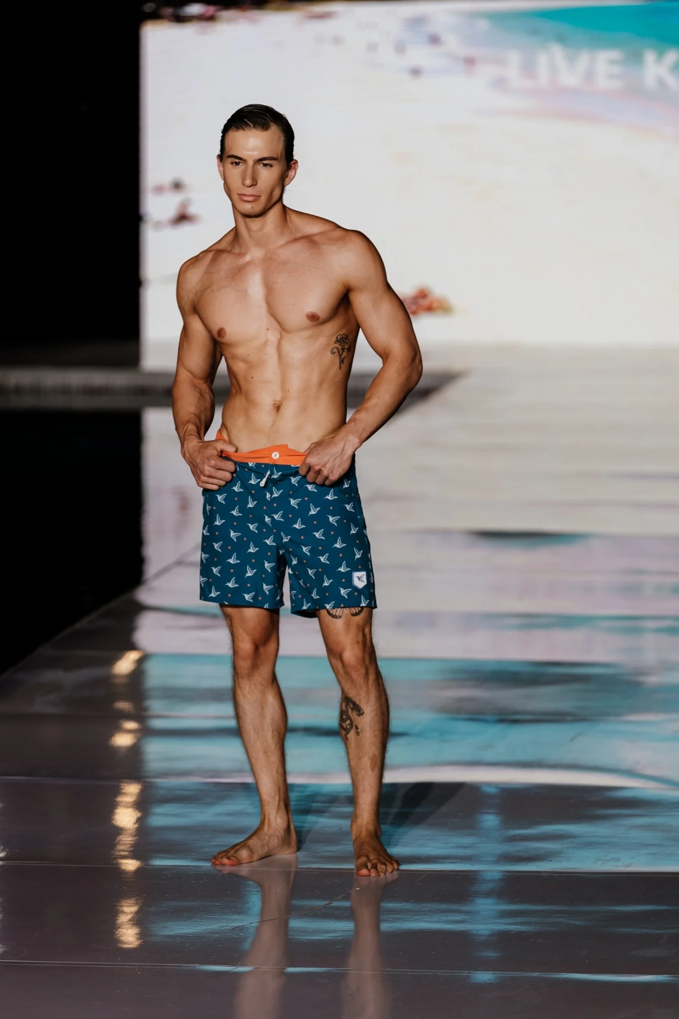 Deep Ocean Kolibri Monogram Swim Trunks - Image 7