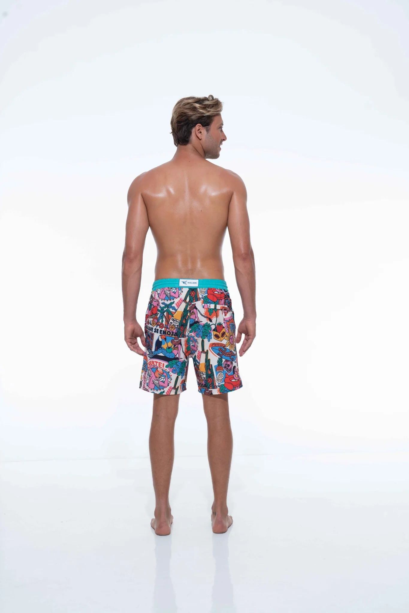 Fuerte Print Eco-Friendly Board Swimshorts - Image 3