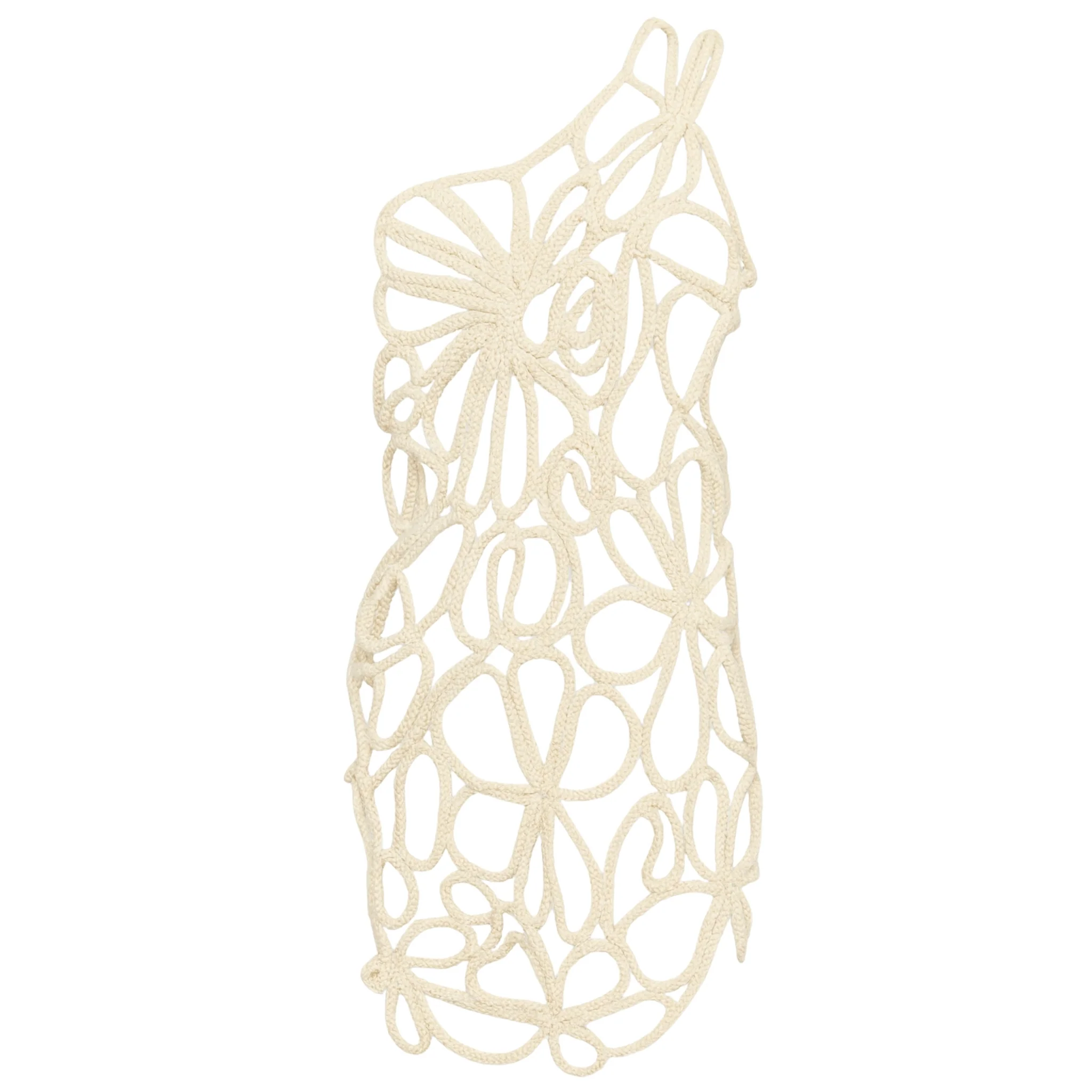 Ivory Hand-Woven Crochet Mini Cover Up