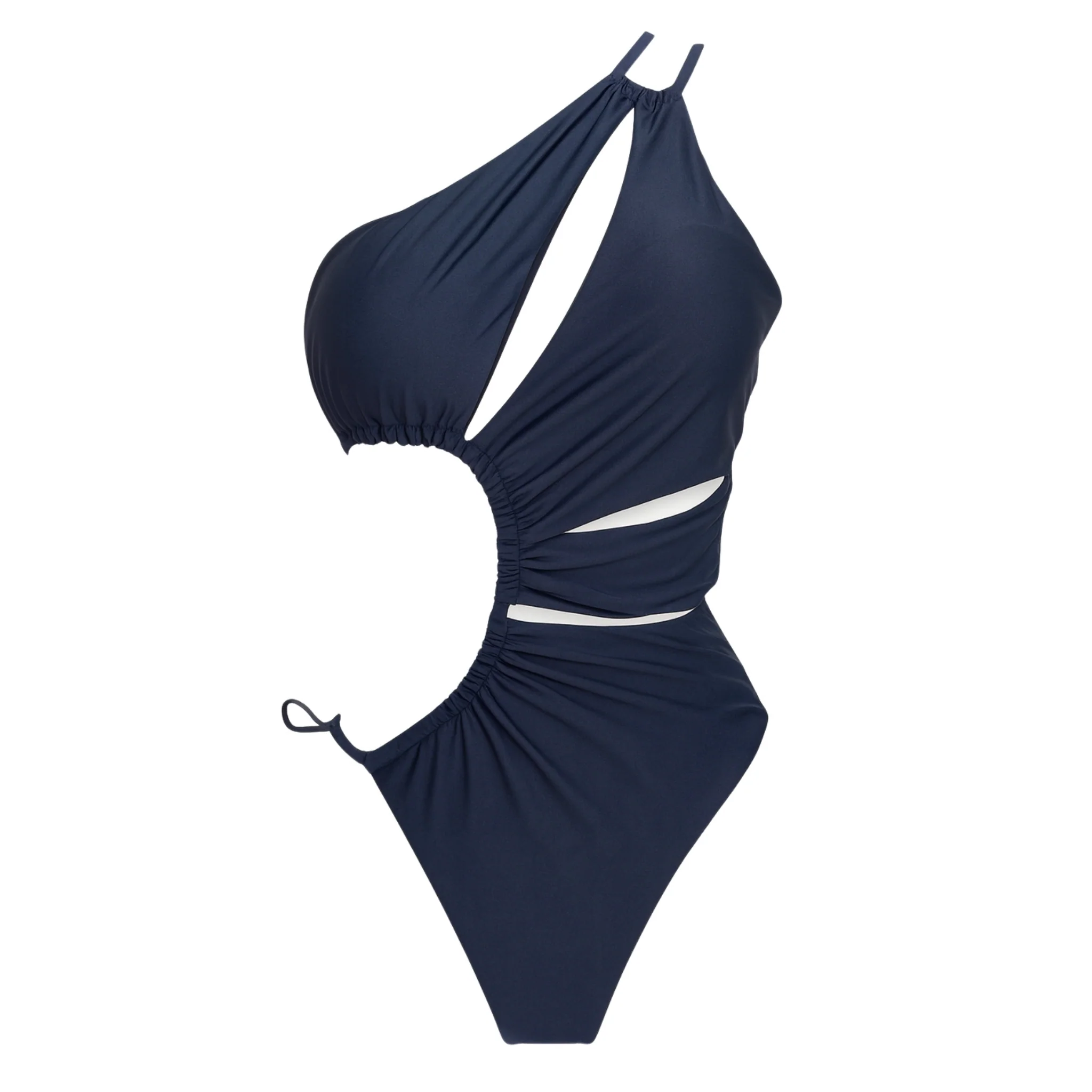 Midnight Blue Cut-Out One-Piece Swimsuit