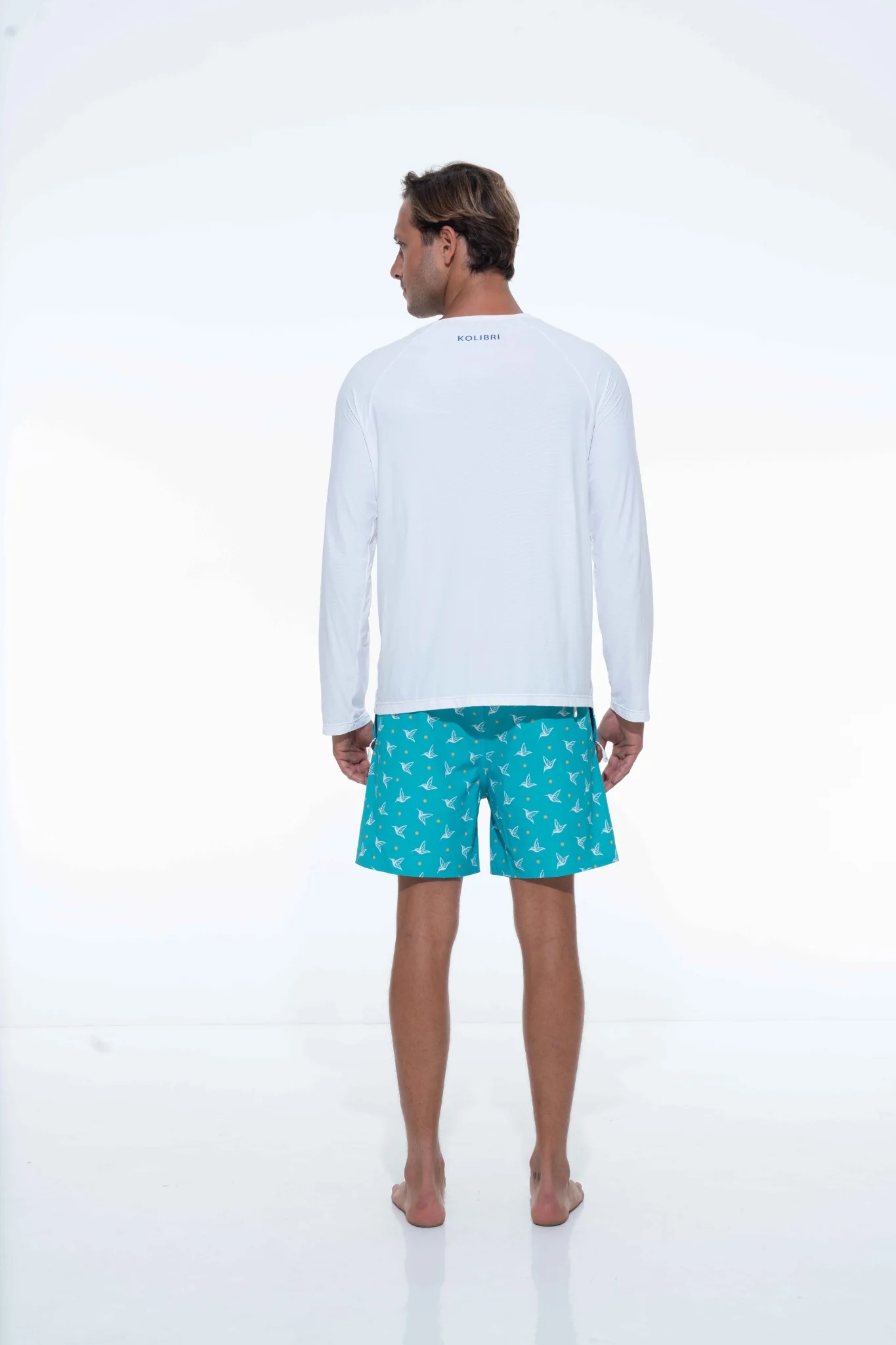 White Ultralight Long-Sleeve UPF Shirt With UV Protection - Image 5