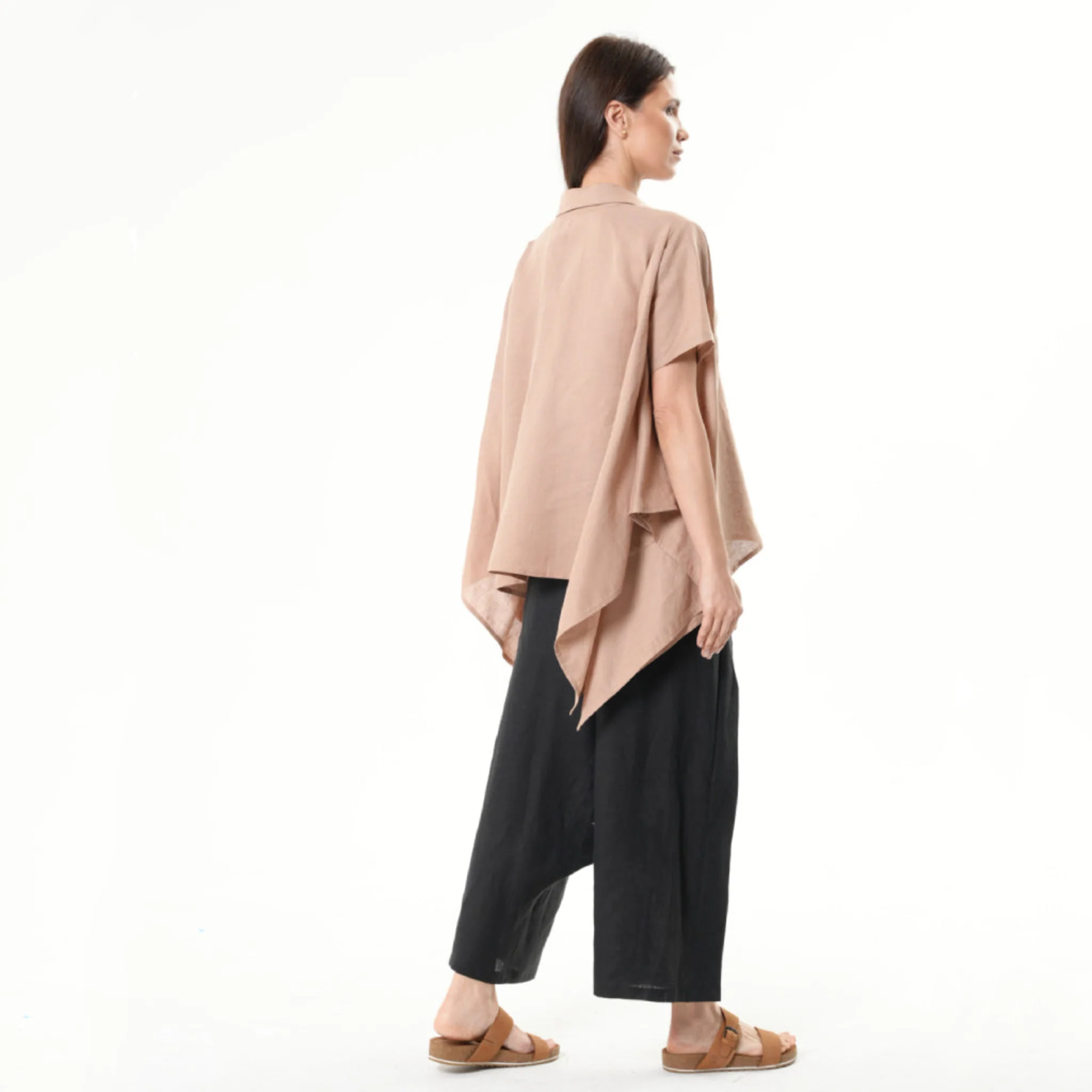Loose Linen Shirt | Beige - Image 4