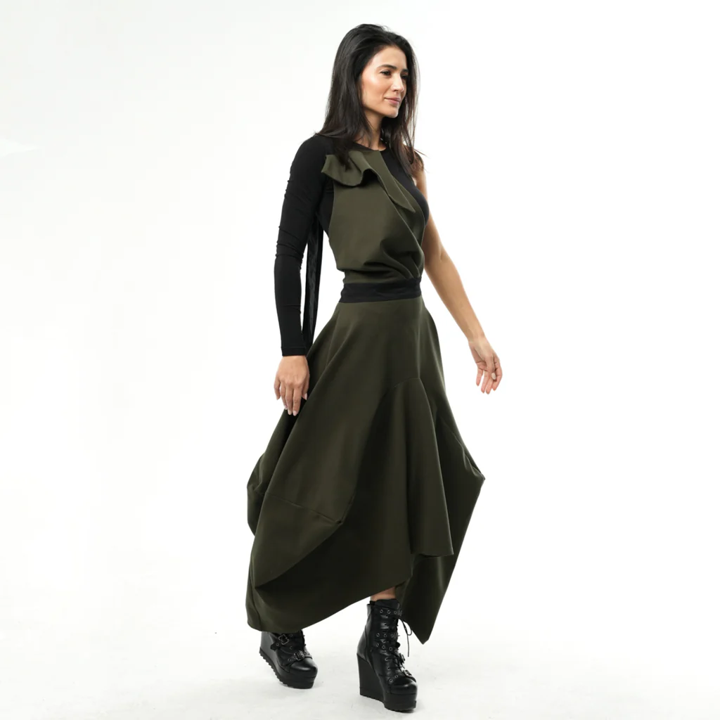 Pinafore Skirt | Khaki - Image 3