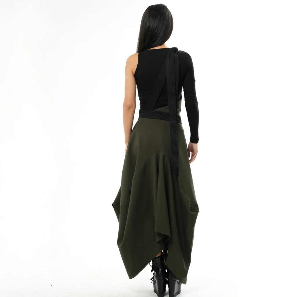 Pinafore Skirt | Khaki - Image 4