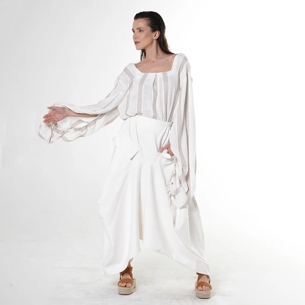 White Denim Skirt - Image 2